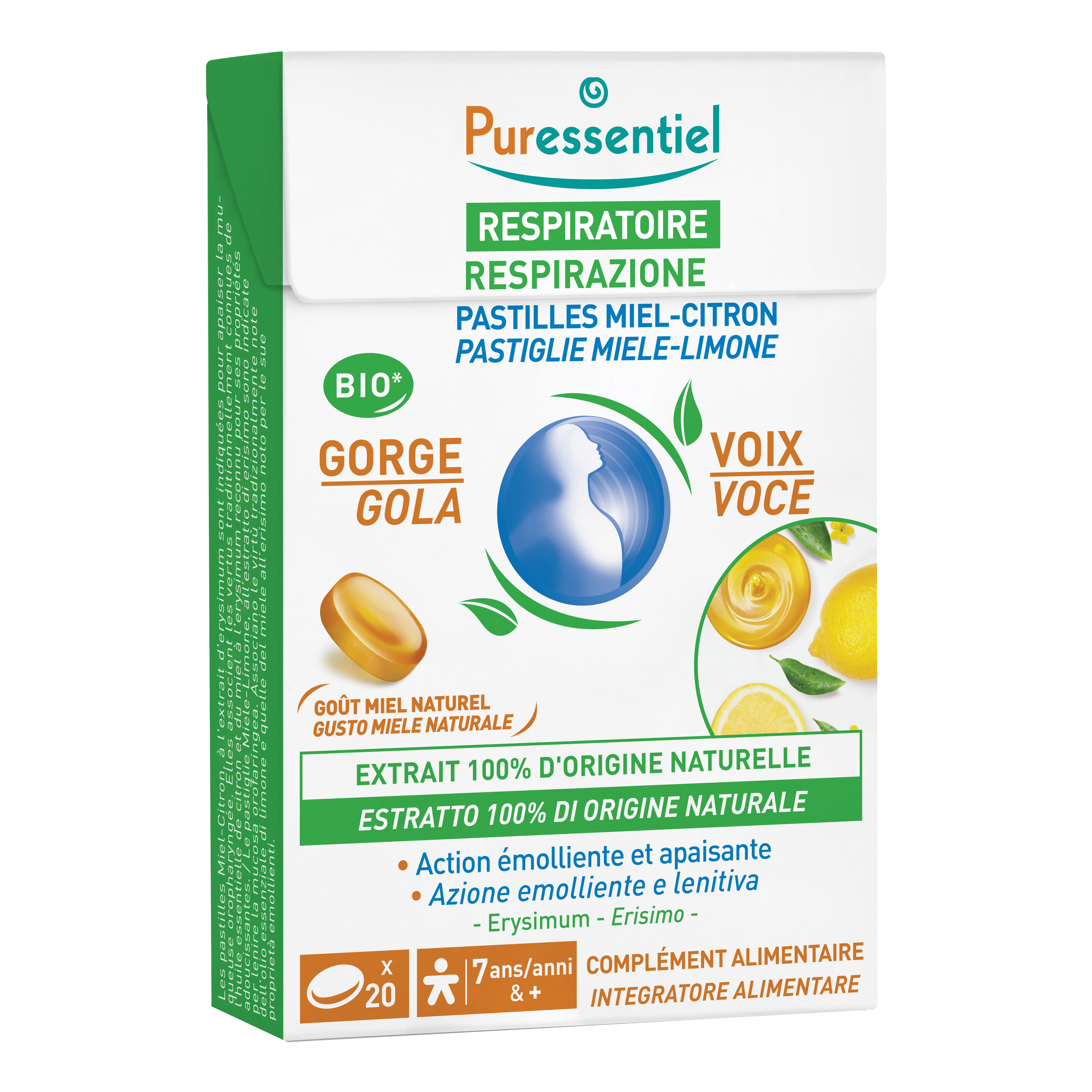 Puressentiel pastiglie gola voce miele limone 44 g