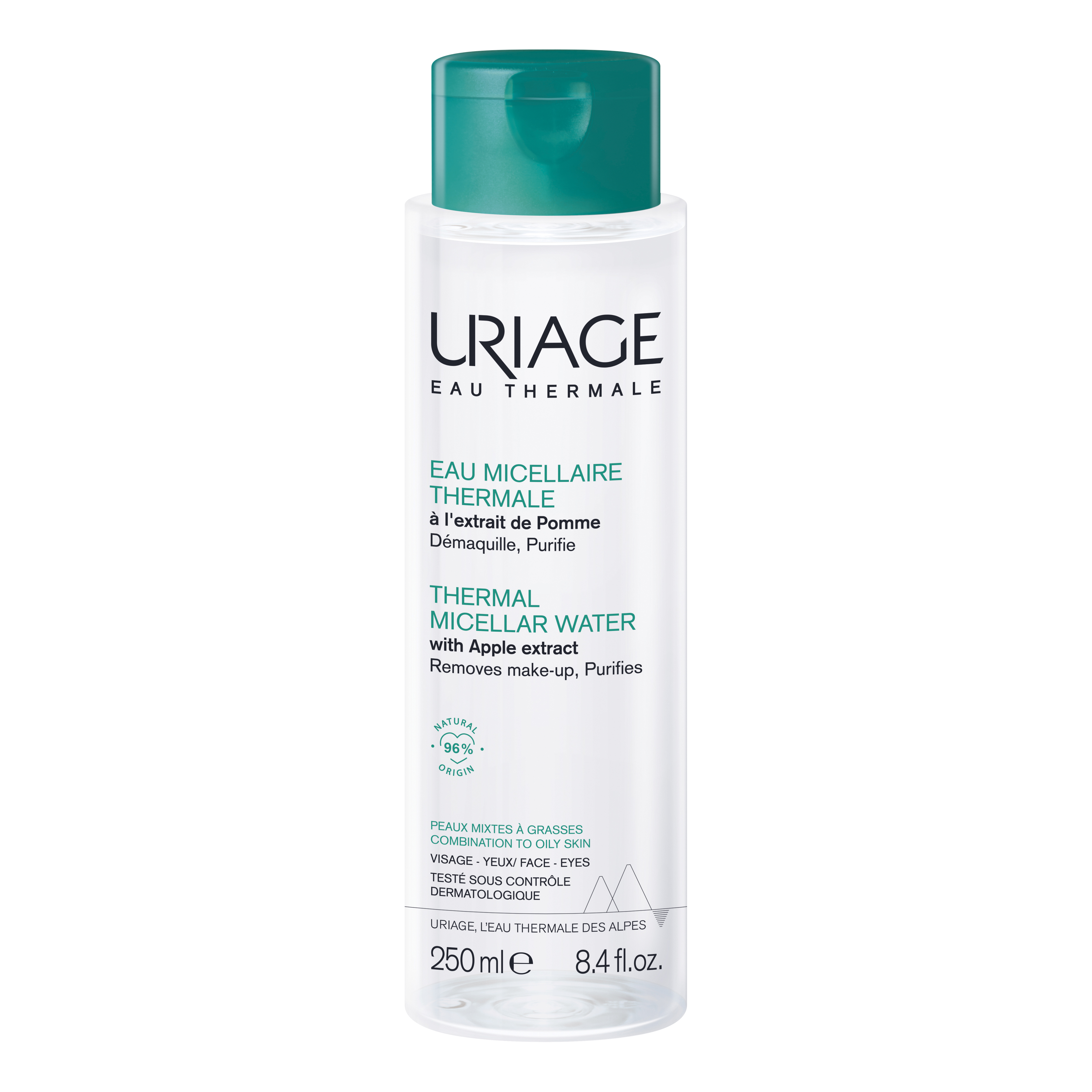 Uriage eau micellaire thermale pelli miste grasse flacone 250 ml