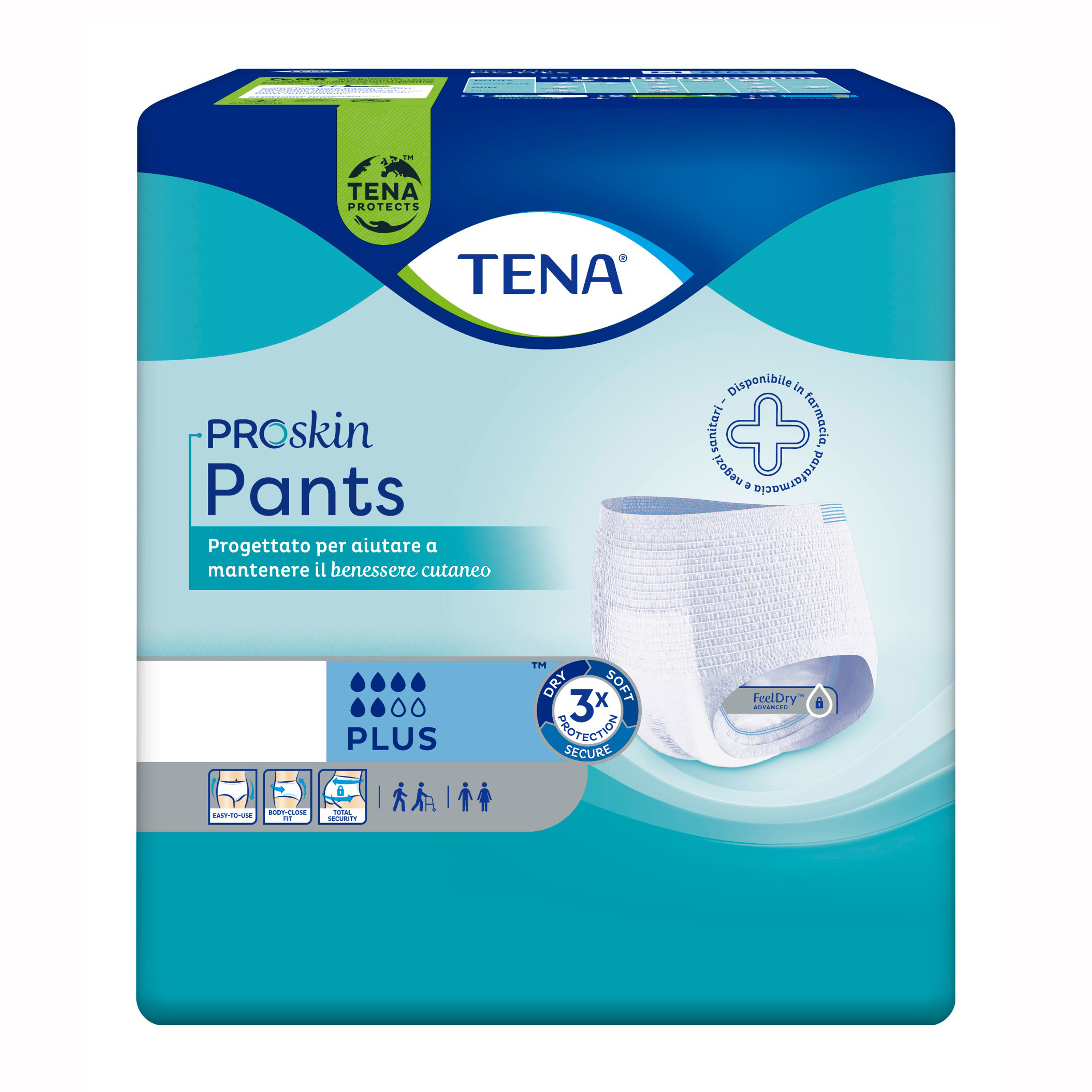 Pannolone per incontinenza tena pants plus extrasmall 14 pezzi