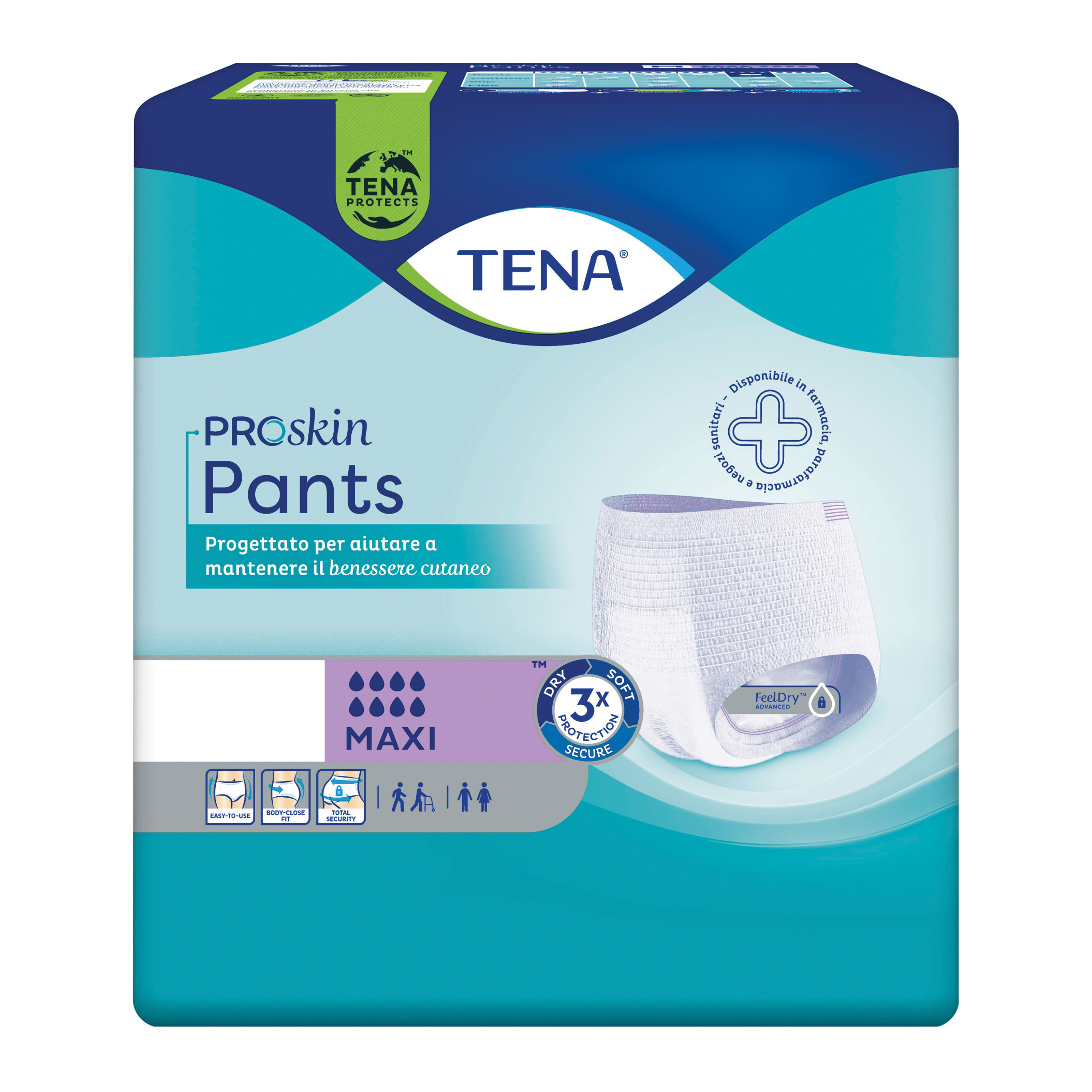 PANNOLONE PER INCONTINENZA TENA PANTS MAXI MEDIUM 10 PEZZI