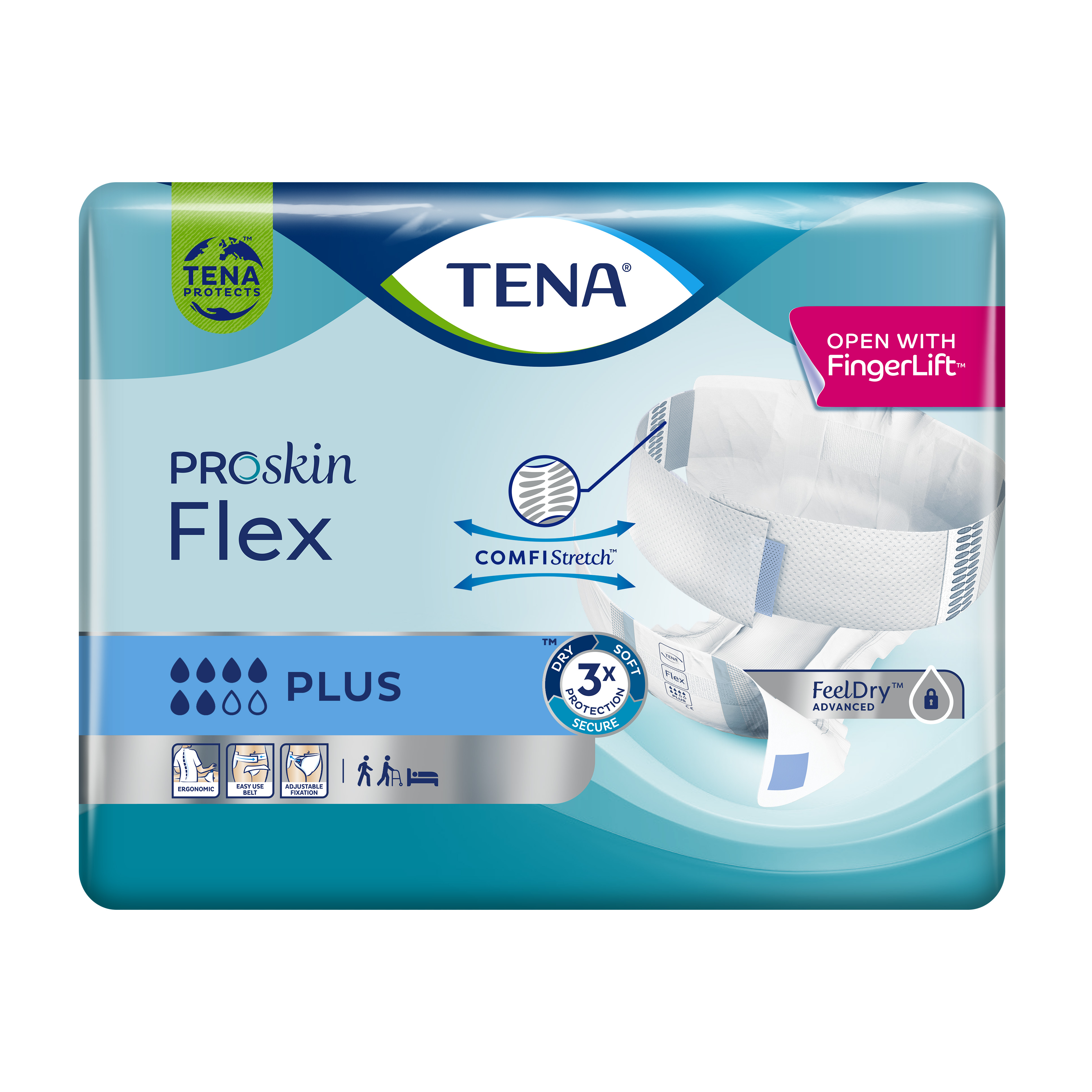 Pannolone per incontinenza tena flex plus small 30 pezzi