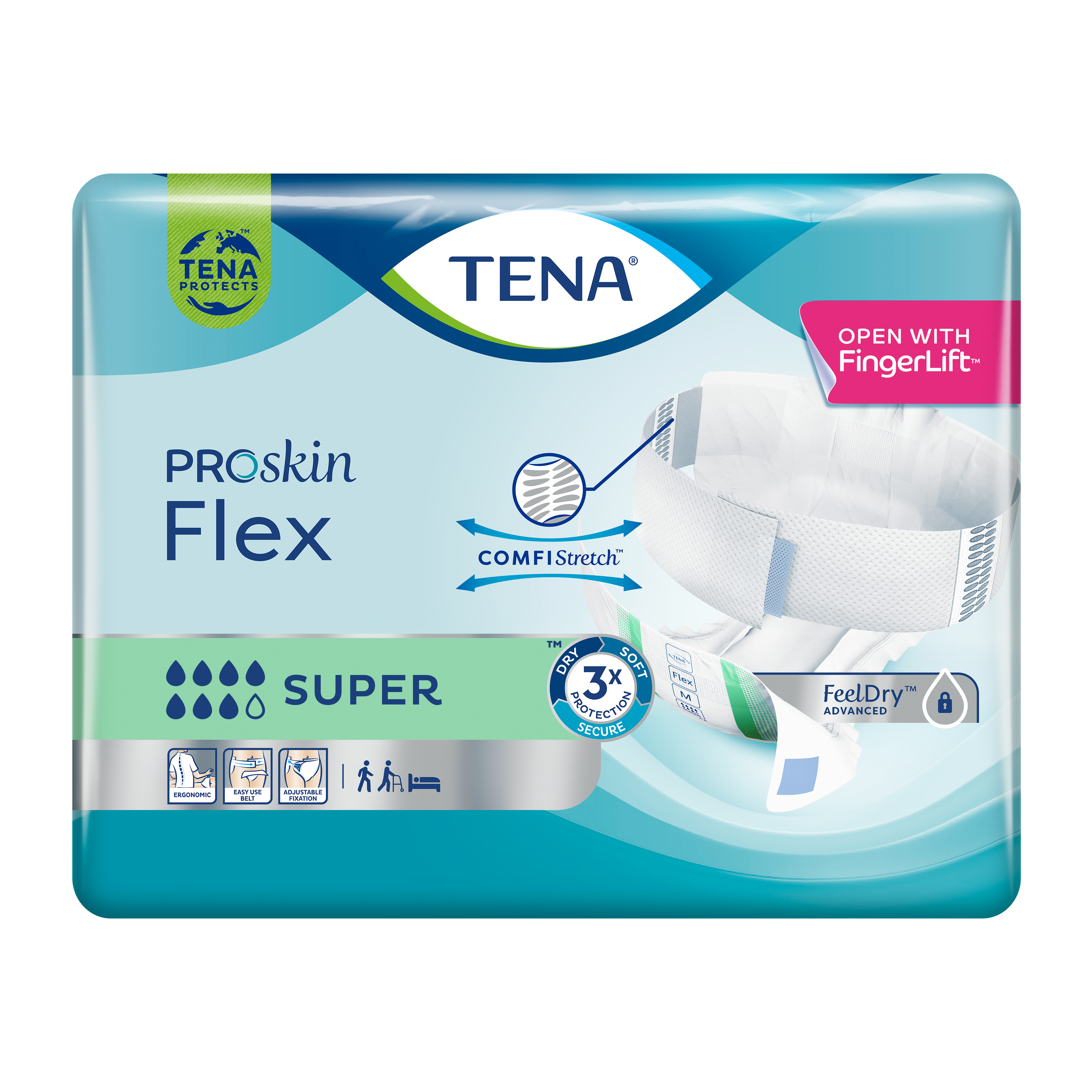 Pannolone per incontinenza tena flex super large 30 pezzi