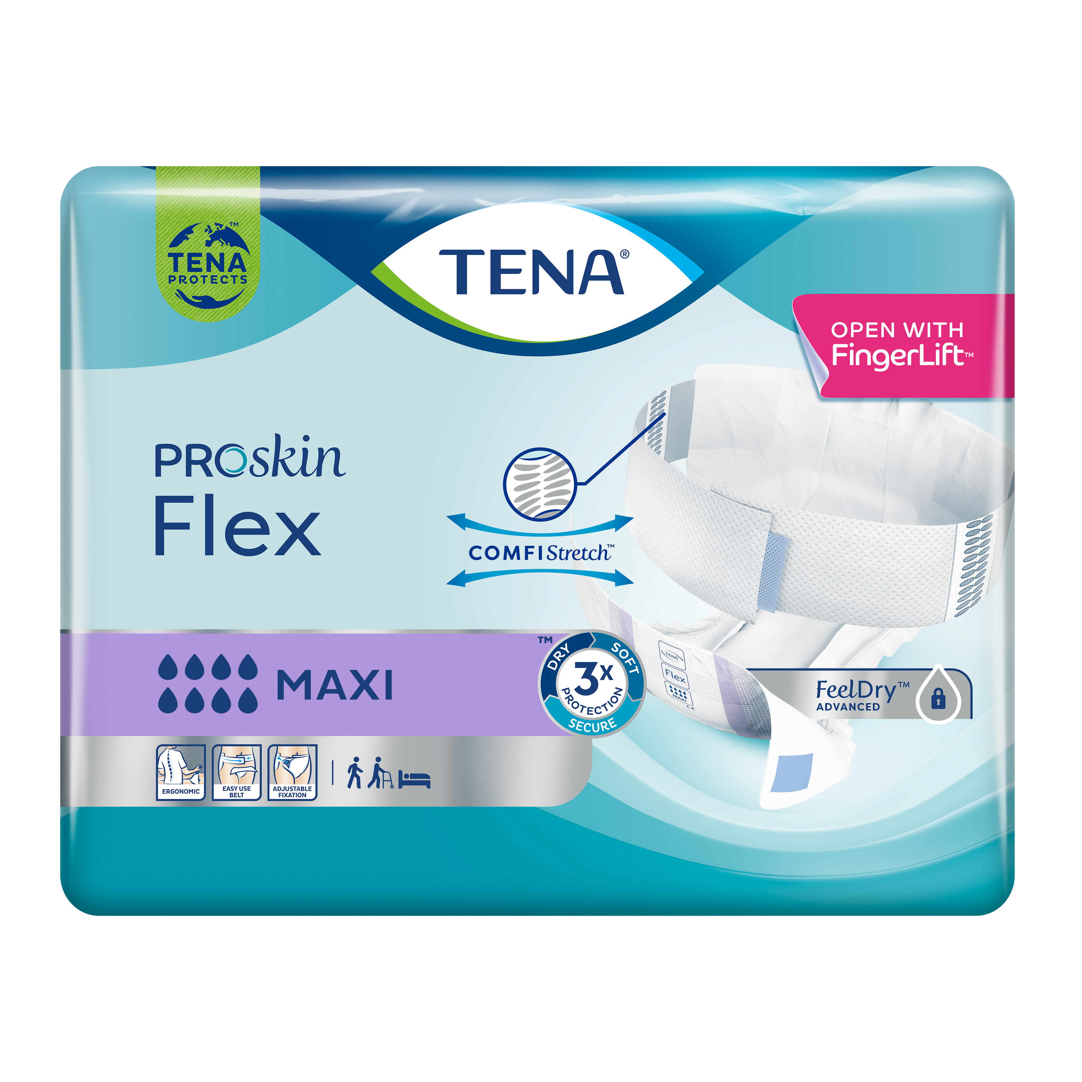 Pannolone per incontinenza tena flex maxi large 22 pezzi