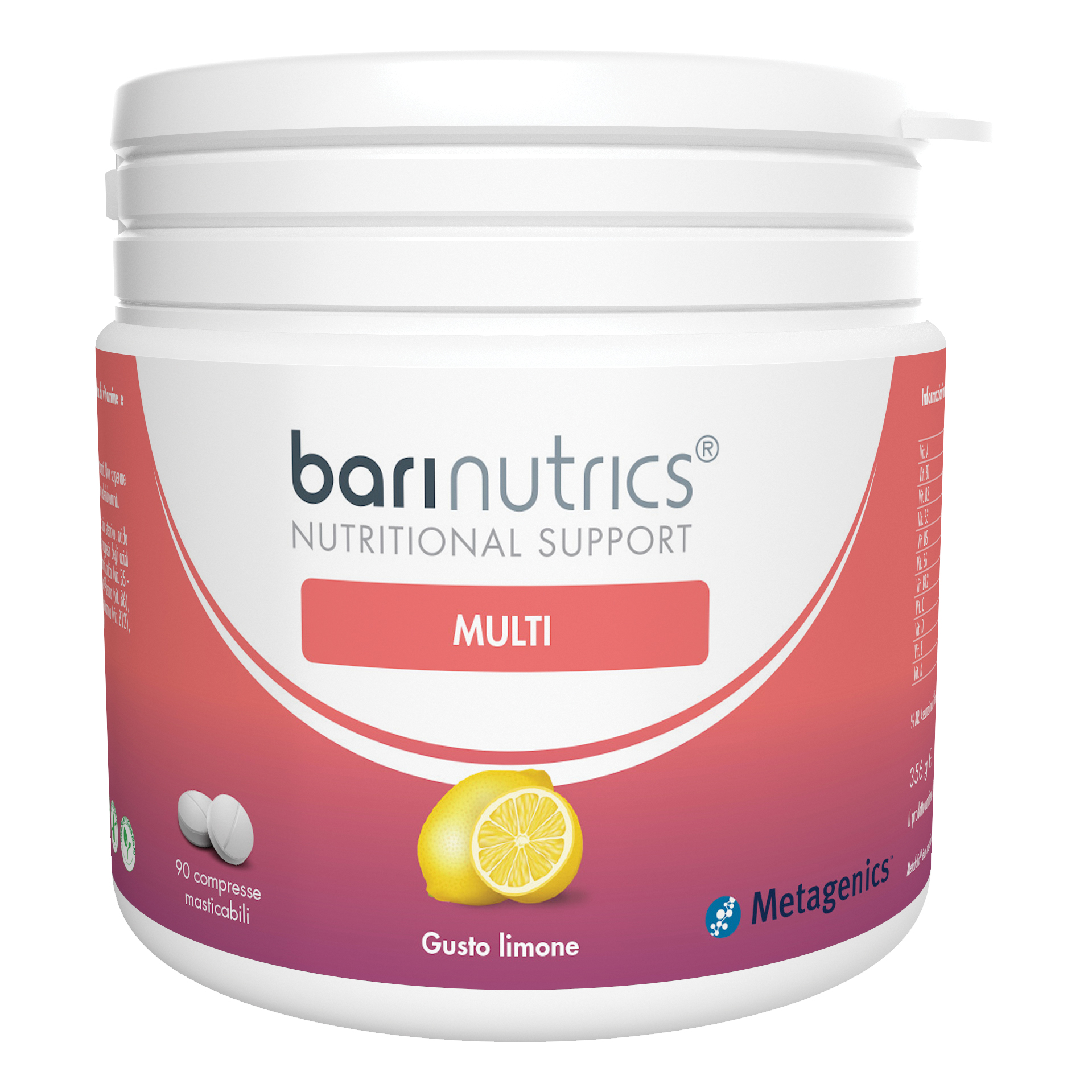 Barinutrics Multi Limone 90 Compresse Masticabili