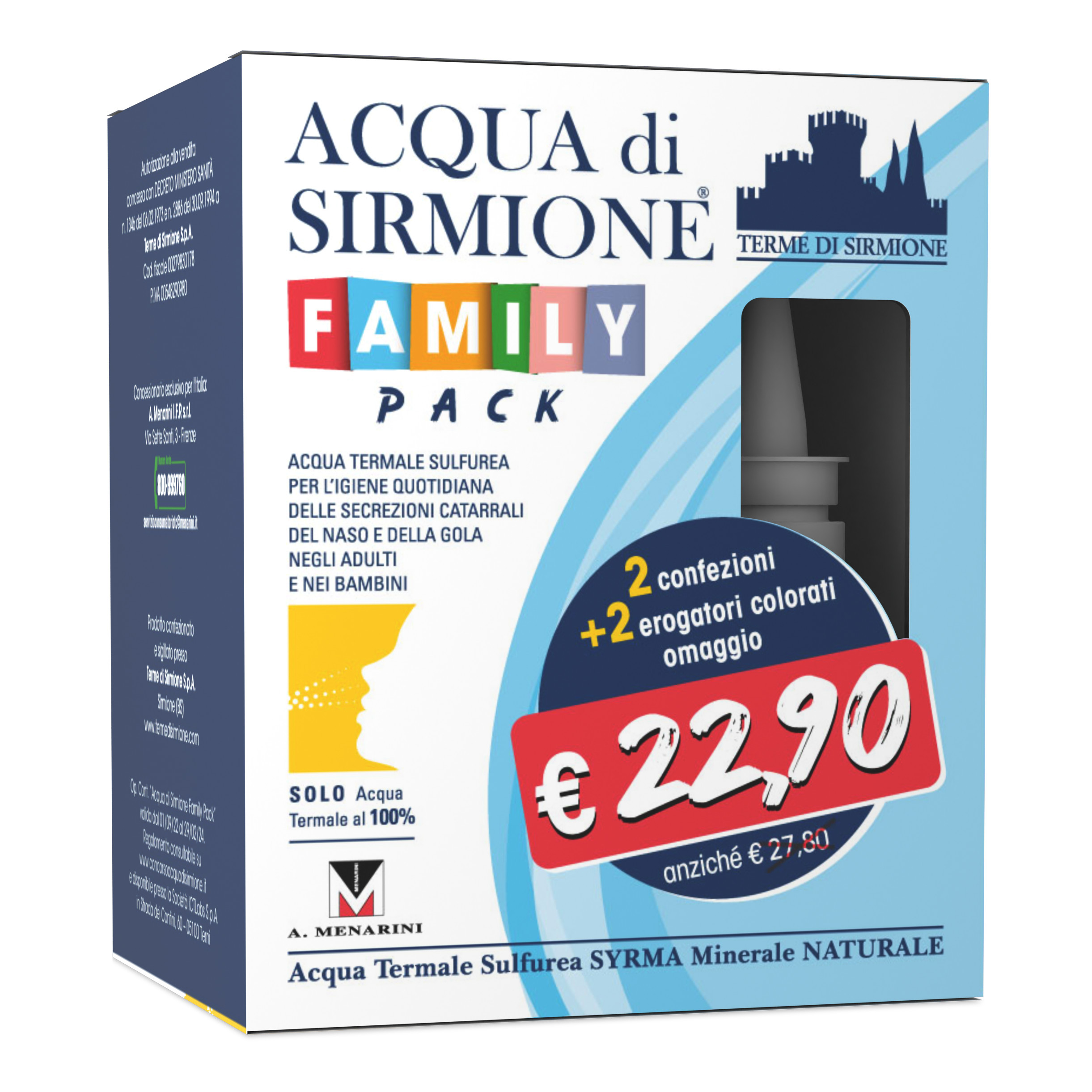 Acqua di sirmione family pack 12 flaconcini da 15 ml