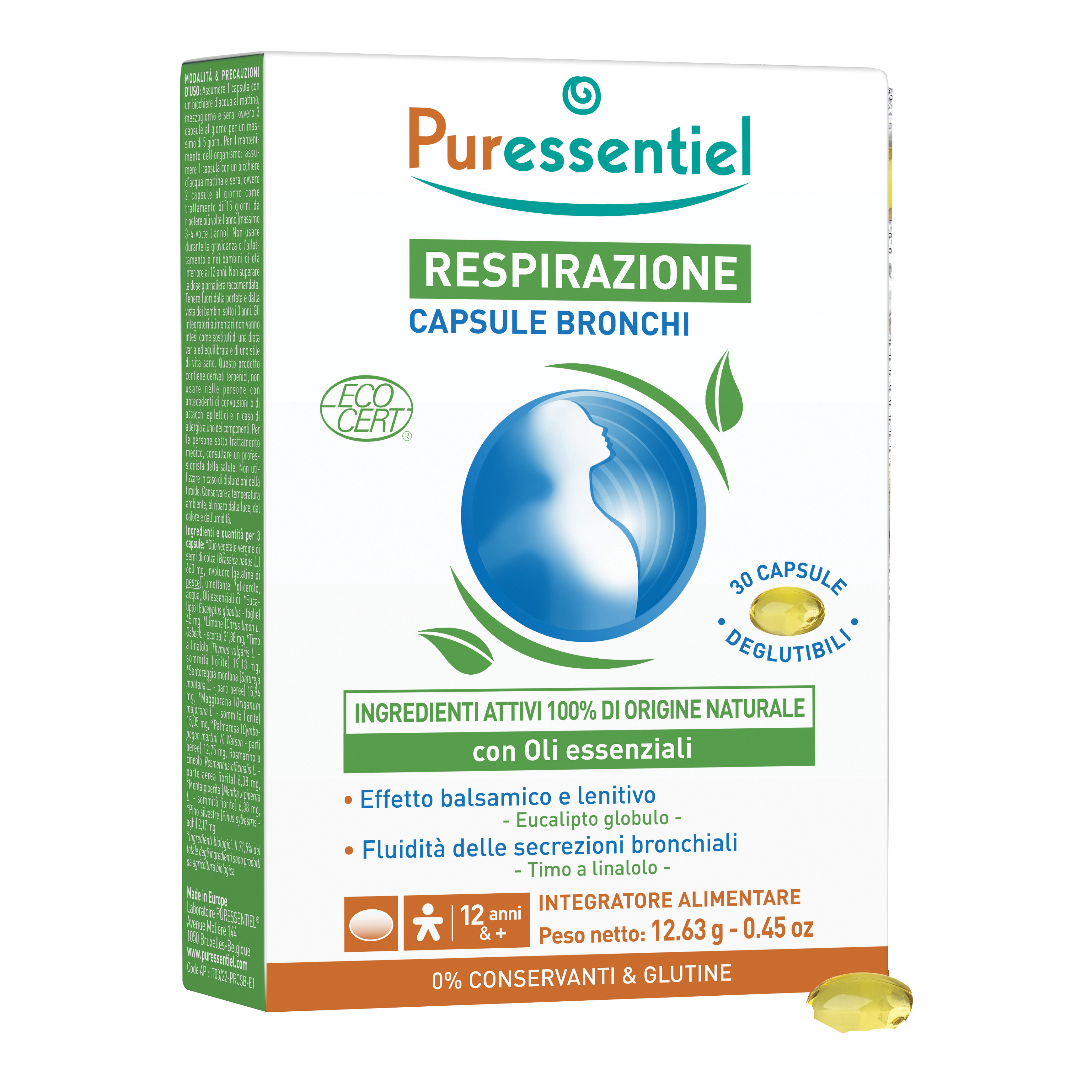 Puressentiel capsule bronchi respirazione 30 capsule
