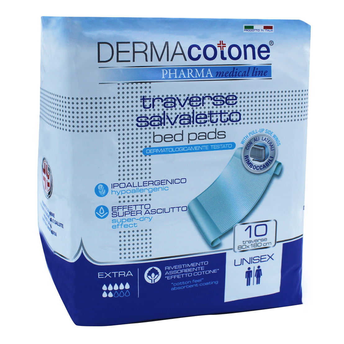 Traverse Salvaletto Con Ali Dermacotone 10 Pezzi