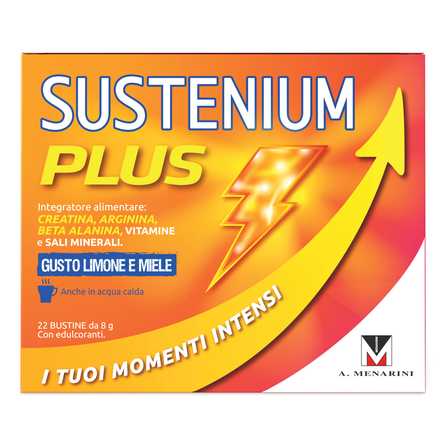 Sustenium Plus Limone e Miele Integratore Energizzante 22 Bustine