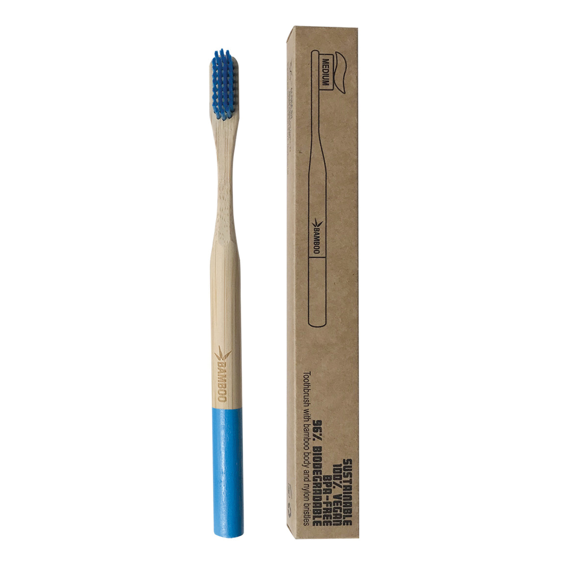 Spazzolino bamboo hard blu