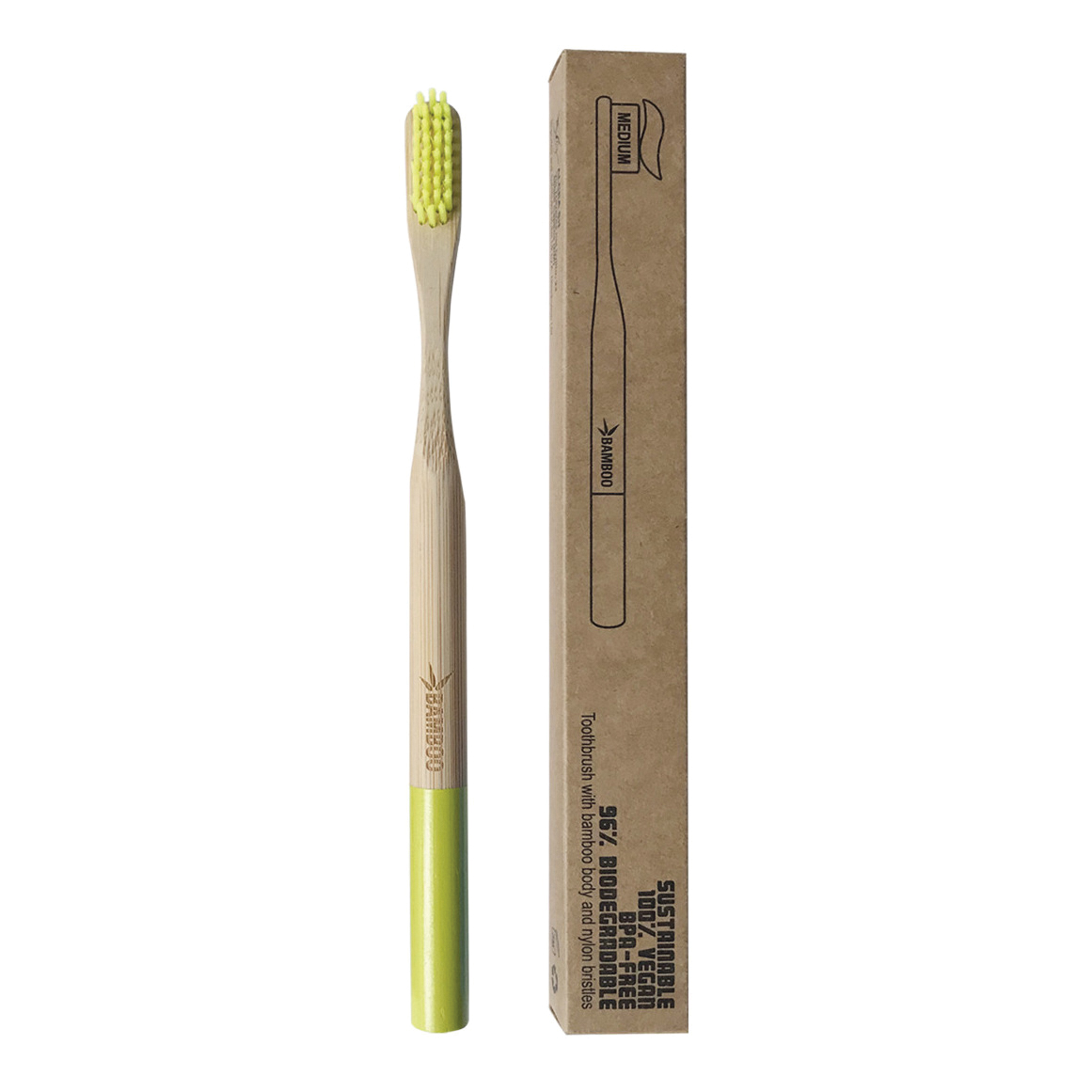 Spazzolino bamboo hard lime