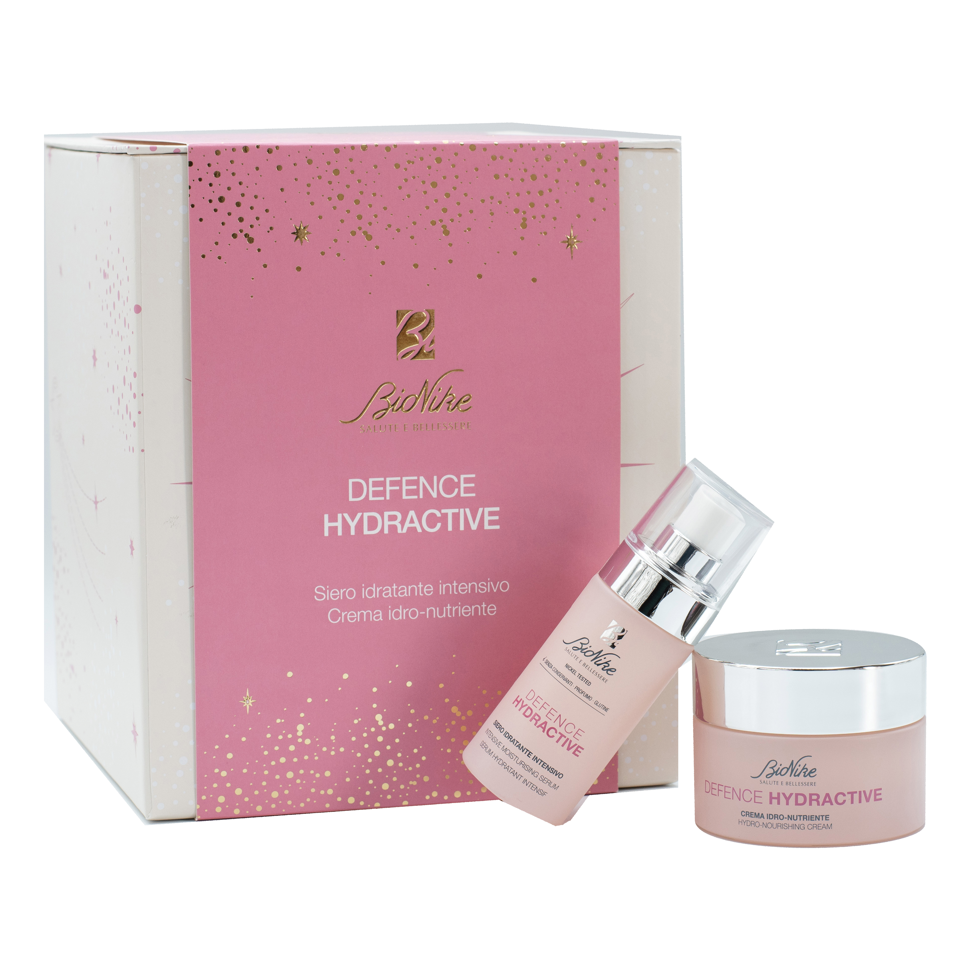 Kit natale 2022 defence hydractive crema idro-nutriente 50 ml + siero idratante intensivo 30 ml
