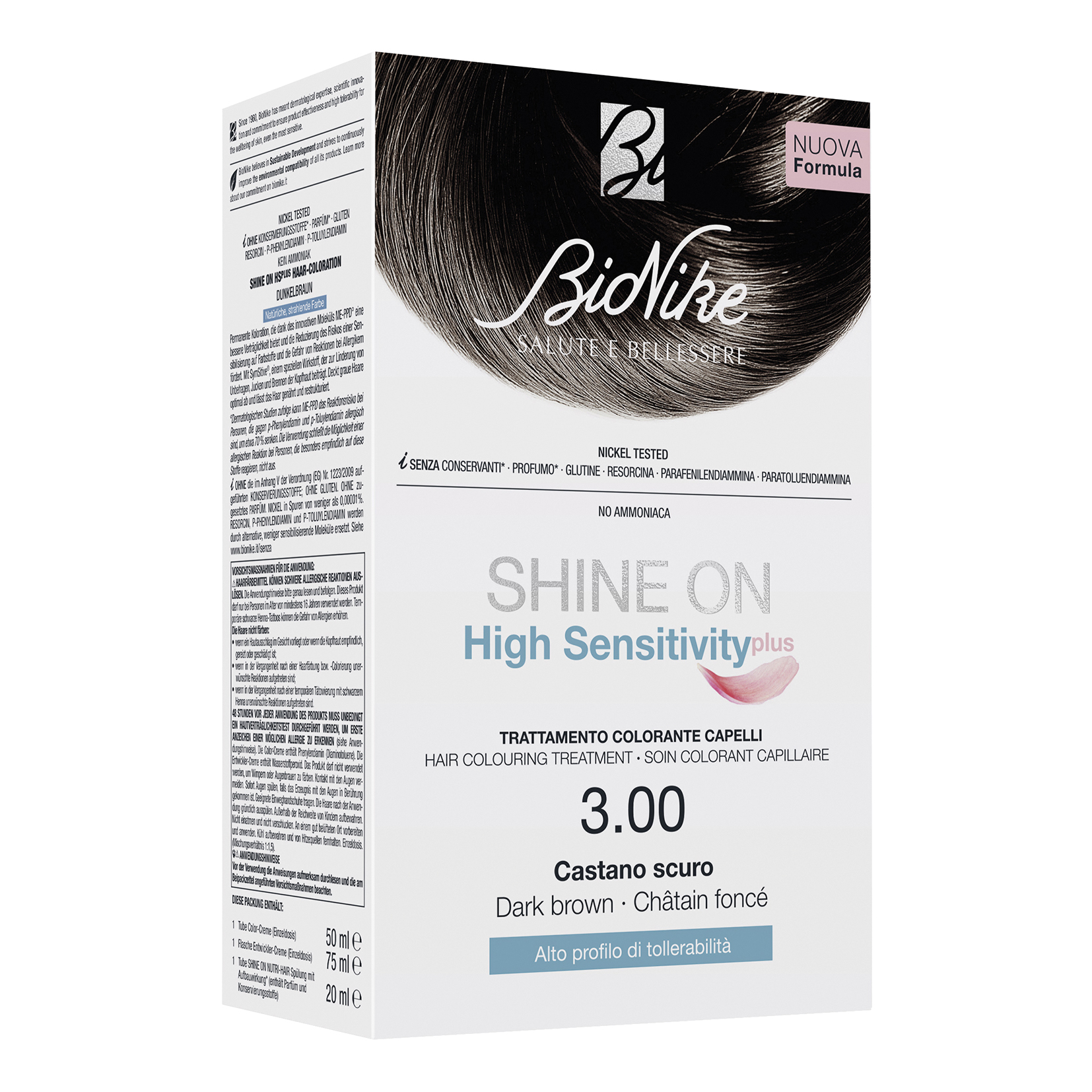 Bionike Shine On High Sensitivity Plus Castano Scuro 3.00