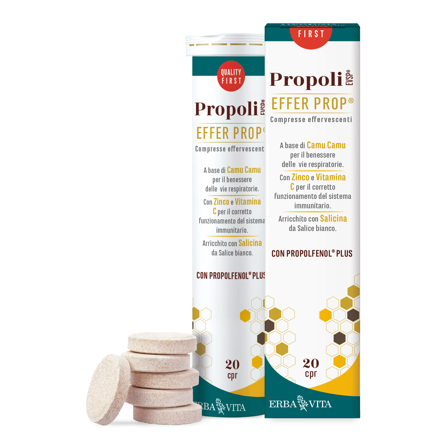 Propoli evsp effer prop 20 compresse effervescenti