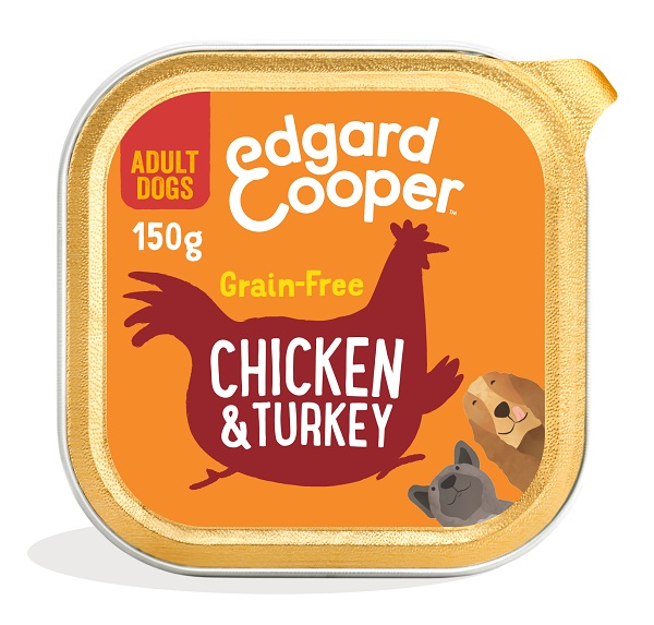 Edgard&amp;cooper dog e adult chicken turkey 150 g
