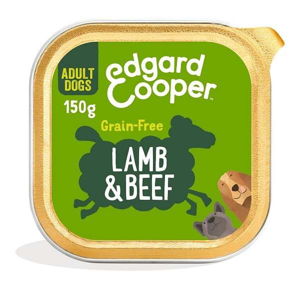 Edgard&amp;cooper dog e adult lamb beef 150 g