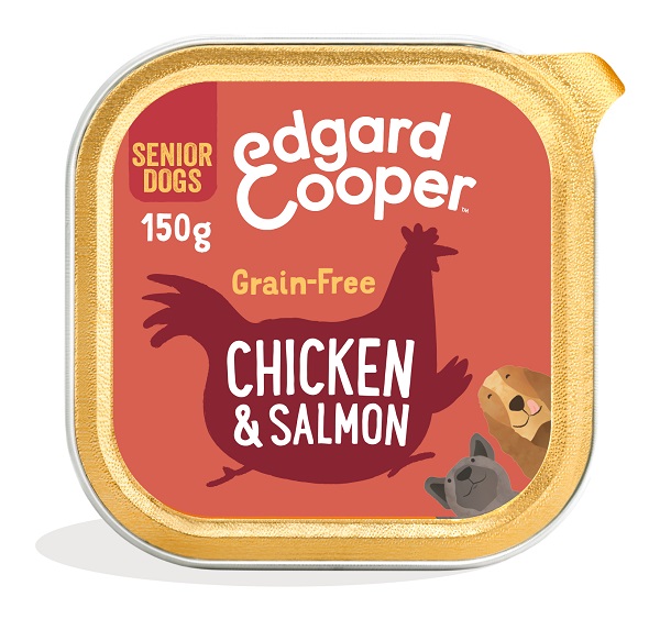 Edgard&amp;cooper dog e senior chicken salmon 150 g