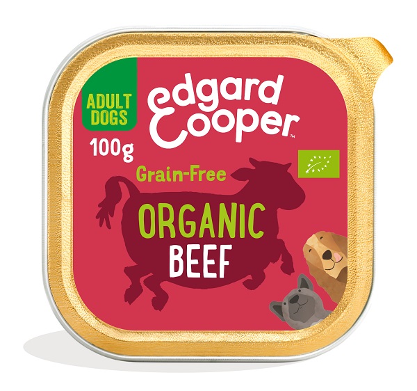 Edgard&amp;cooper dog e adult organic beef 100 g