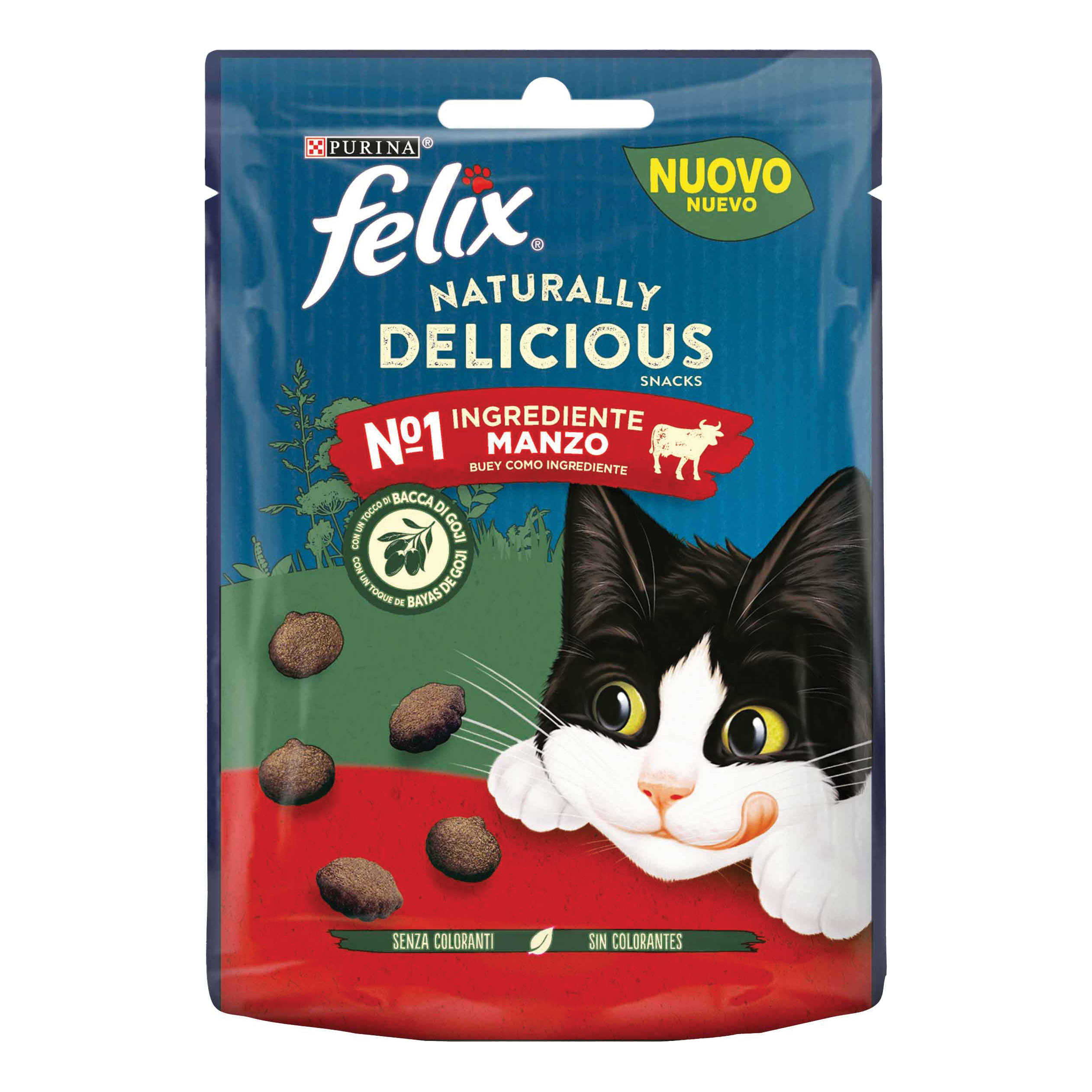 Felix naturally delicious manzo un tocco di bacca di goji 50 g
