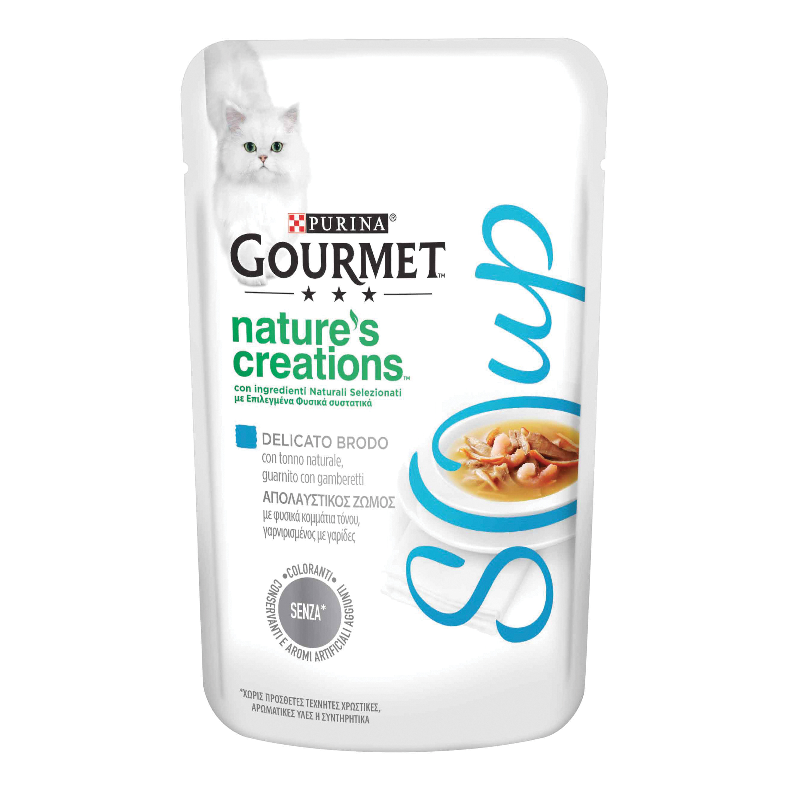 Gourmet nature's creations soup tonno &amp; gamberetti 40 g