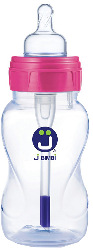J bimbi bfree classic 330 ml ghiera rosa biberon in polipropilene tettarella in silicone