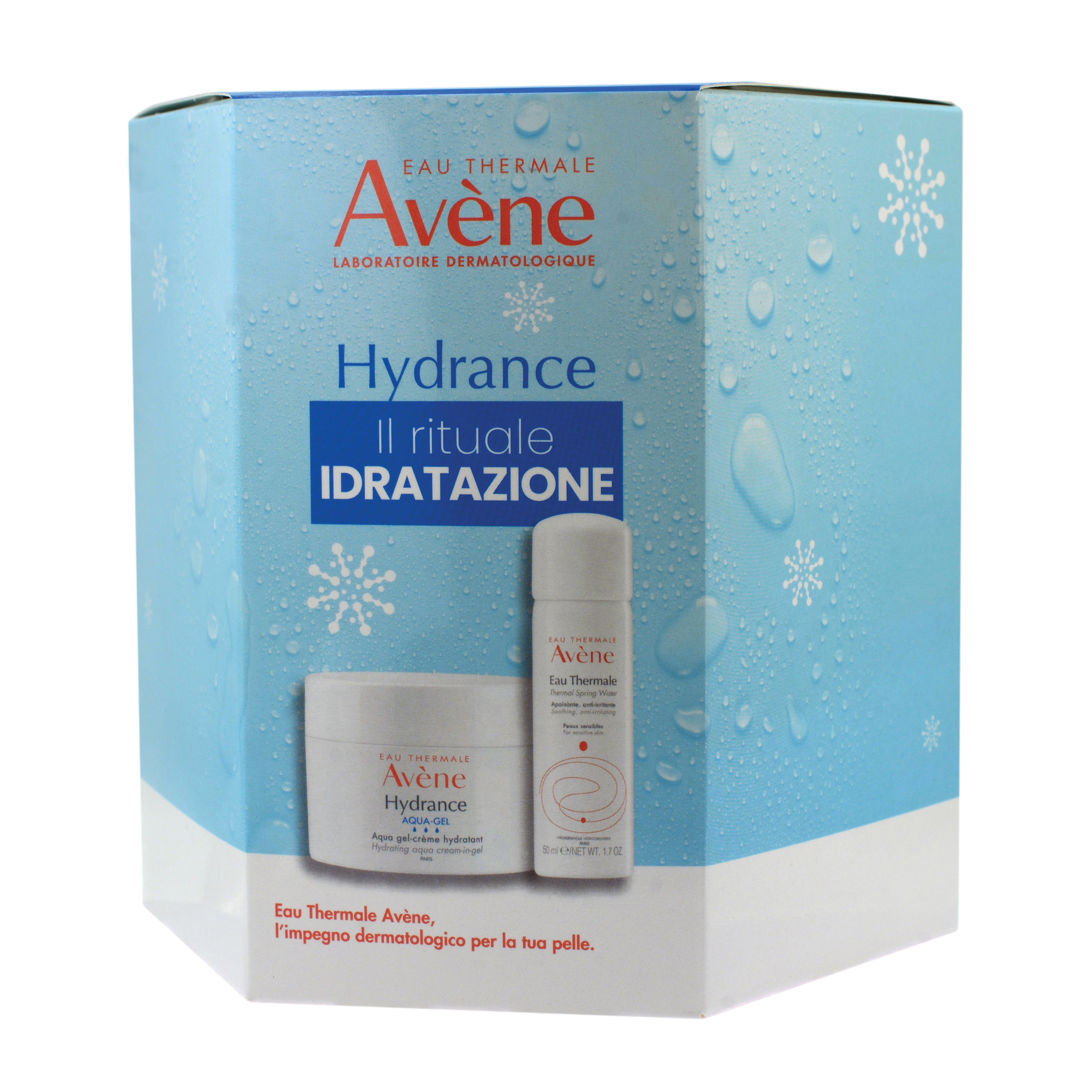 Cofanetto natale hydrance 1 hydrance aqua gel 50 ml + 1 acqua termale 50 ml