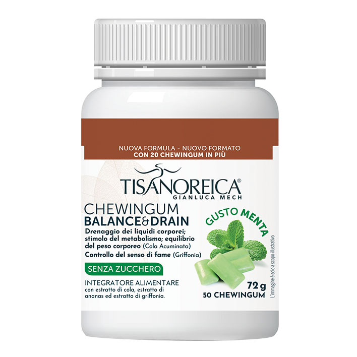 Tisanoreica chewing gum balance &amp; drain 50 pezzi