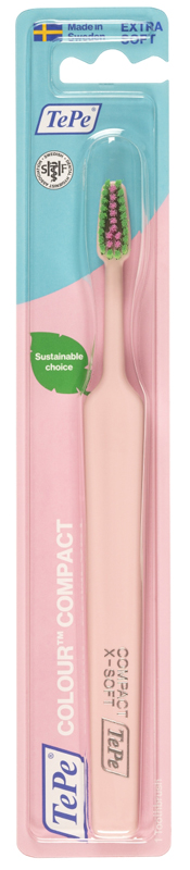 Tepe colour spazzolino compact x soft rosa pastello
