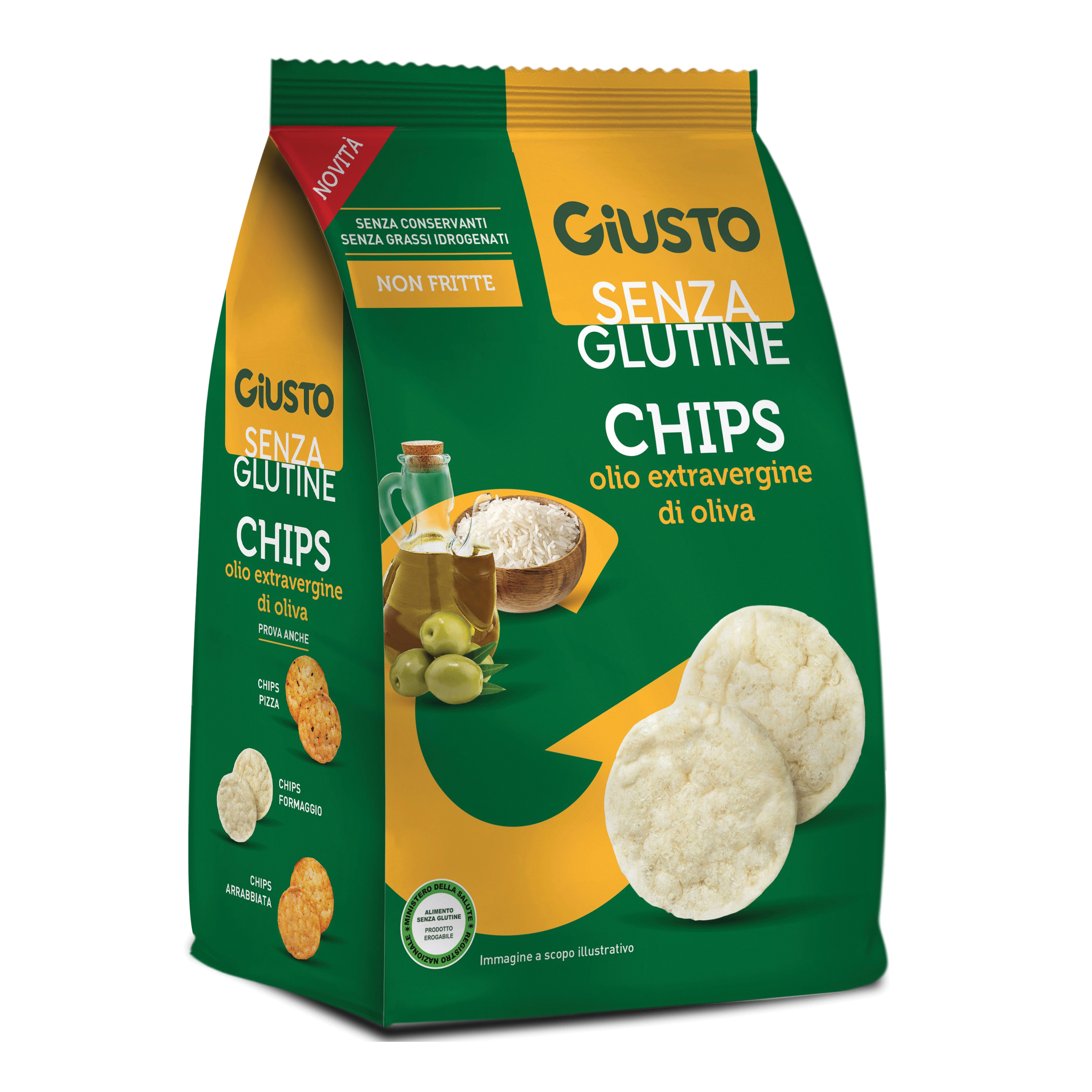 Giusto senza glutine chips olio extravergine di oliva 40 g