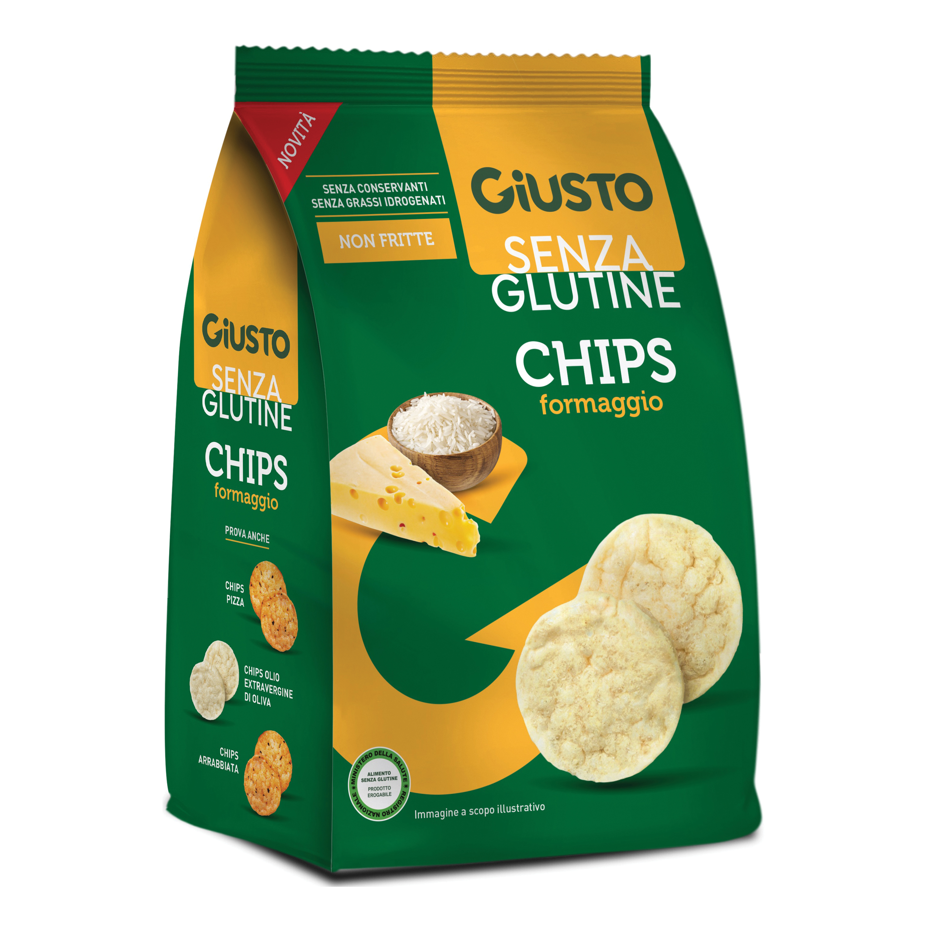 Giusto senza glutine chips formaggio 40 g