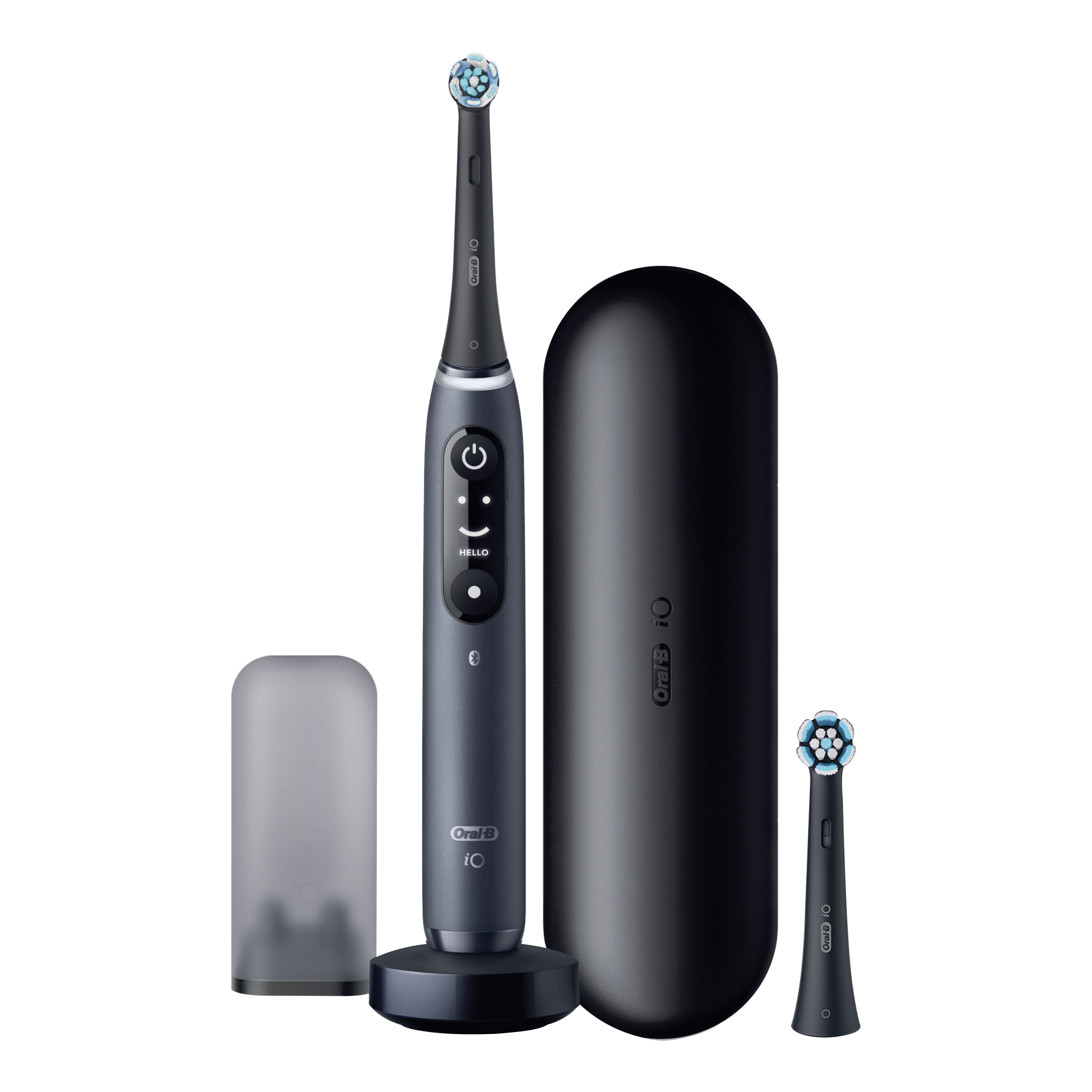 Oral-B Spazzolino Elettrico Ricaricabile iO 7S Nero, 2 Testine, 1 Custodia Da Viaggio, 1 Spazzolino