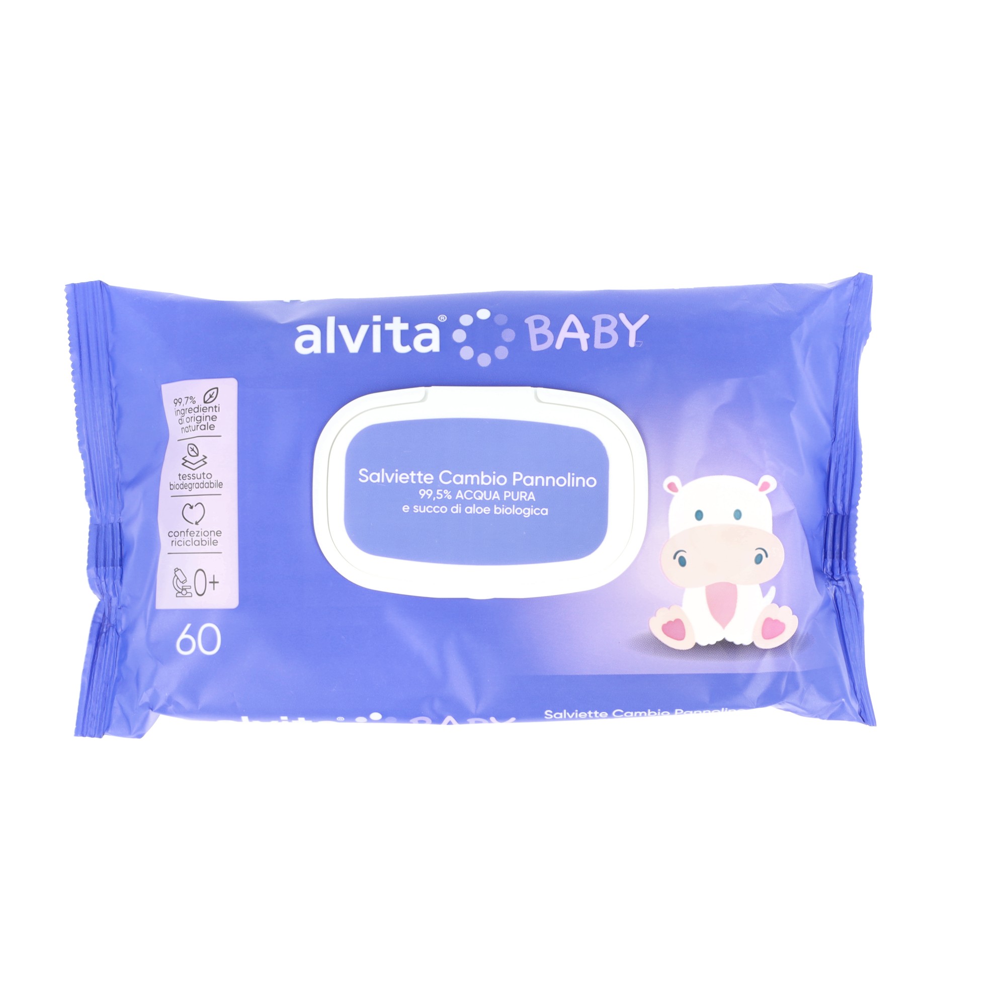 Alvita Baby Salviette Pure Water 60 Pezzi