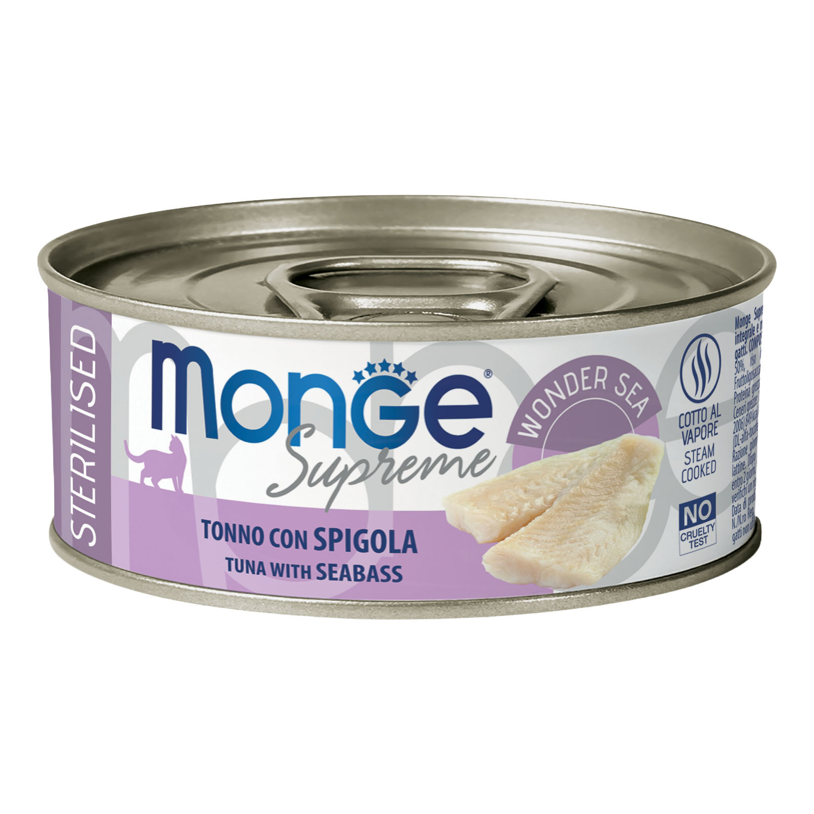 Monge supreme sterilised tonno spigola 80 g