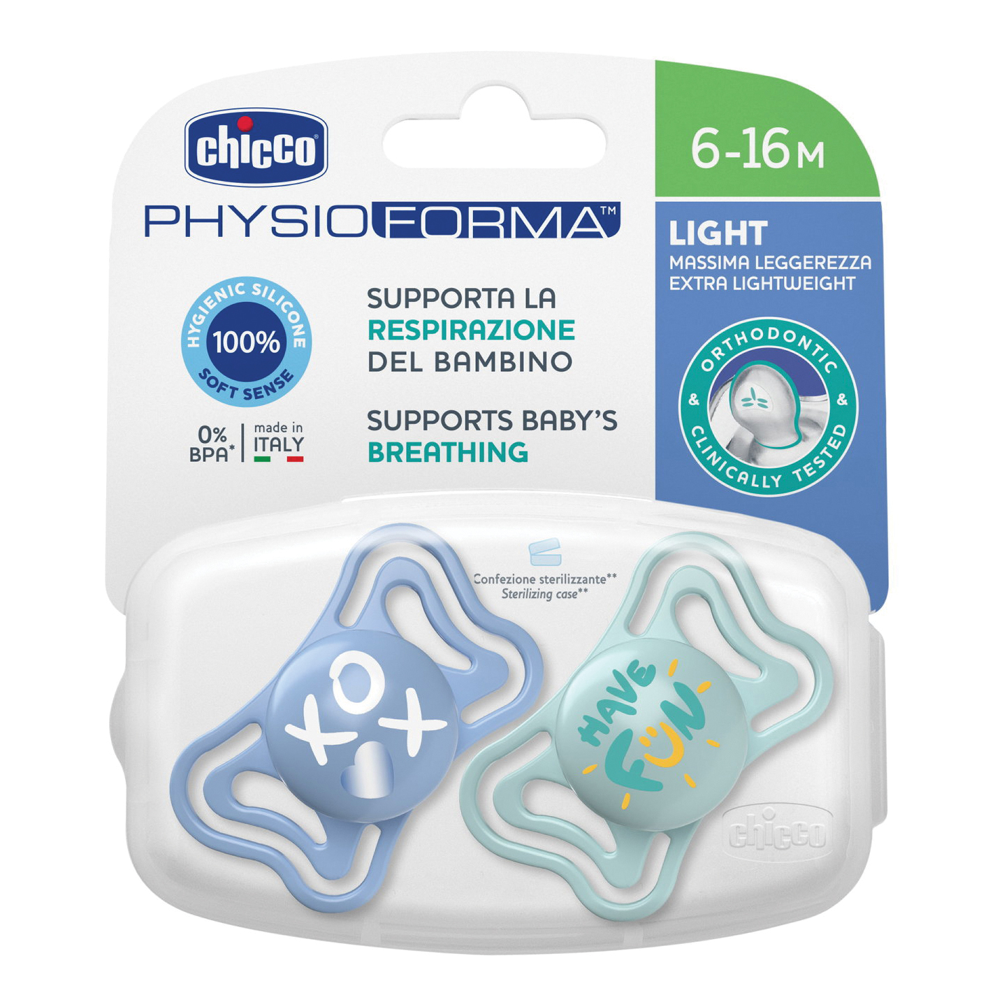 Chicco Physioforma Light Succhietto Azzurro 6-16 Mesi 1 Pz Succhietti Bambino - Immagine 6