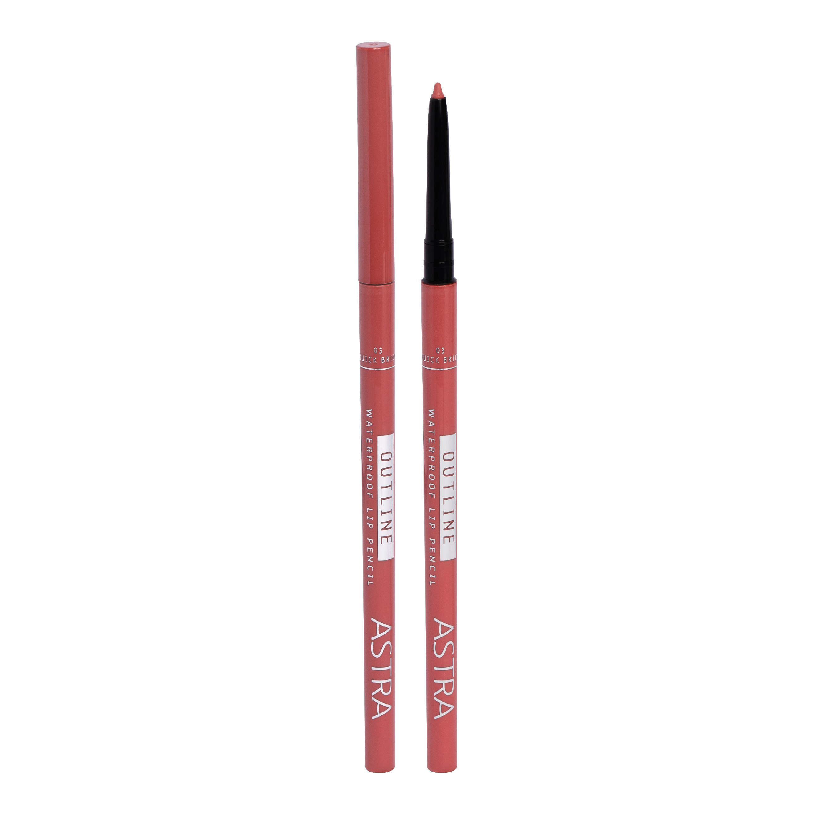 ASTRA - Outline Waterproof Lip Pencil - Matita Labbra N. 03 Quick Brick
