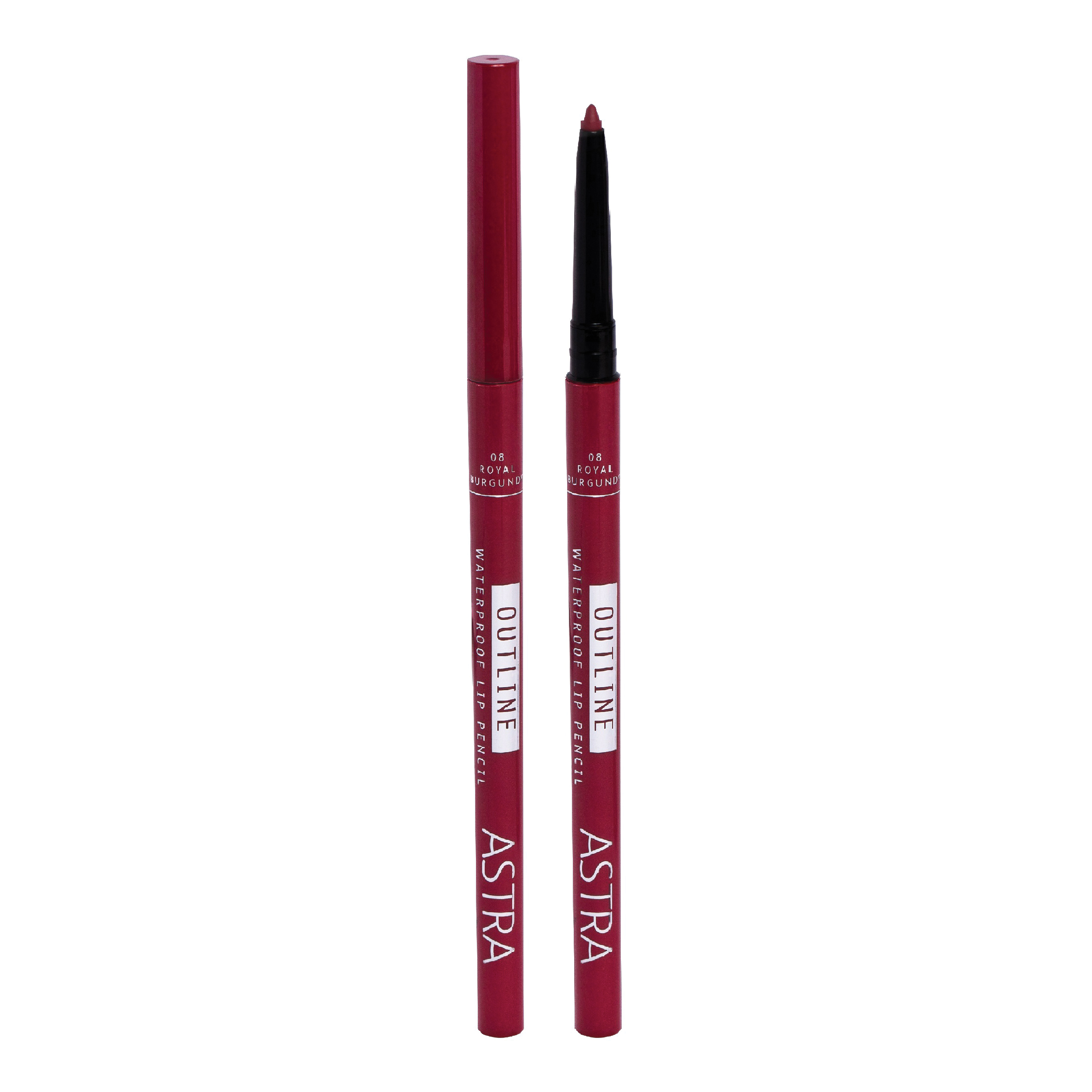 ASTRA - Outline Waterproof Lip Pencil - Matita Labbra N. 08 Royal Burgundy