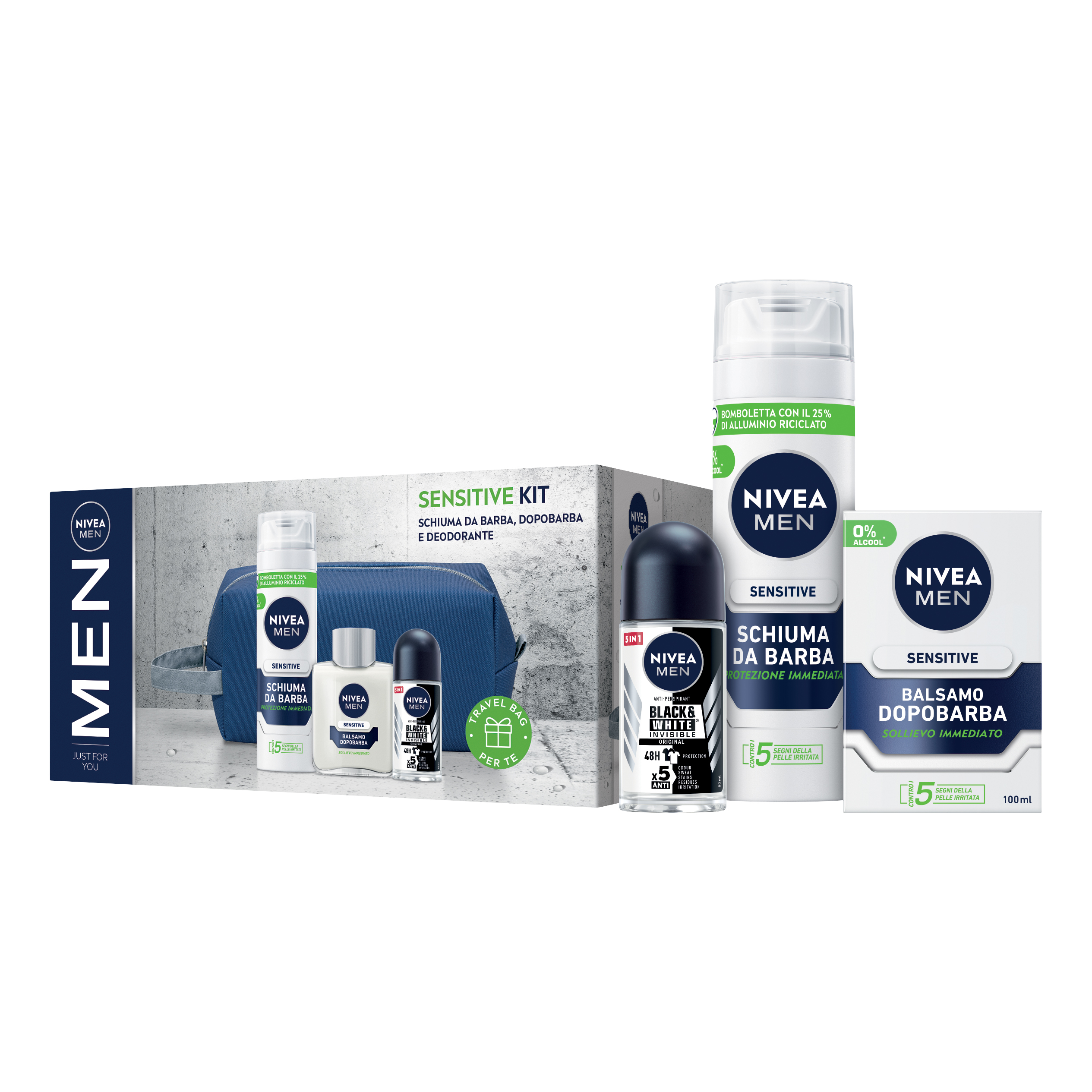 Nivea men sensitive giftpack 2022 3 pezzi