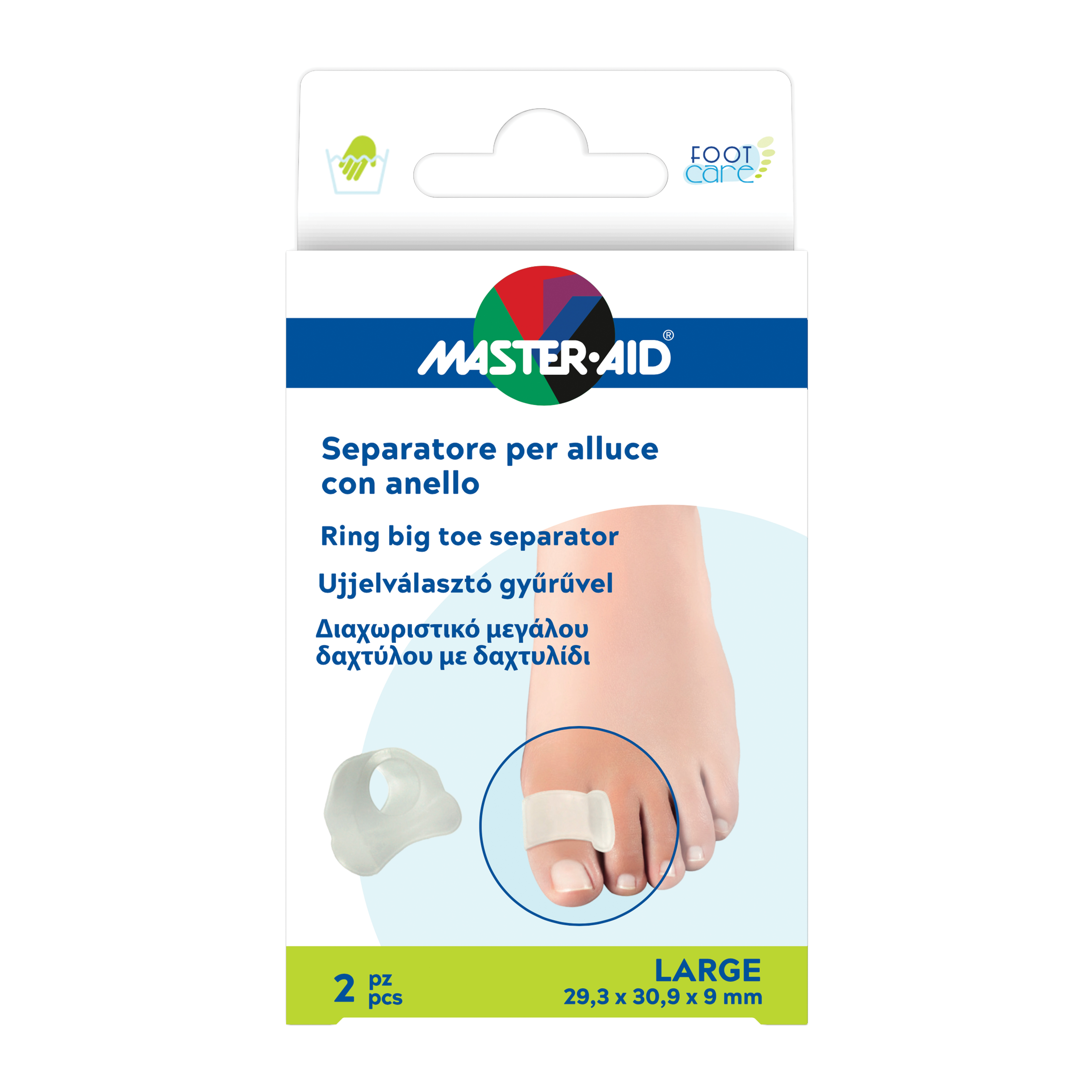 Footcare separatore alluce anello large 2 pezzi