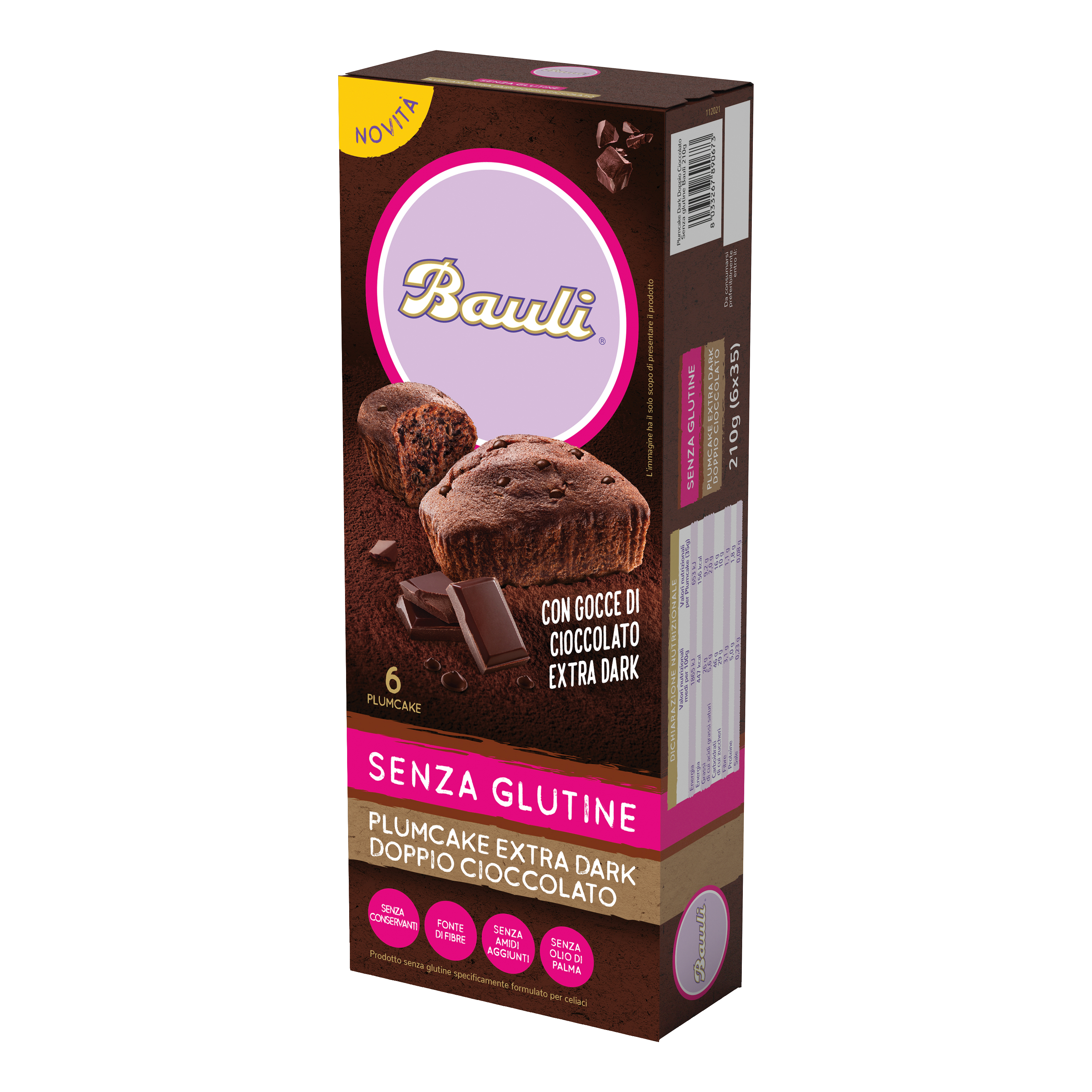 Bauli plumcake extra dark doppio cioccolato 210 g
