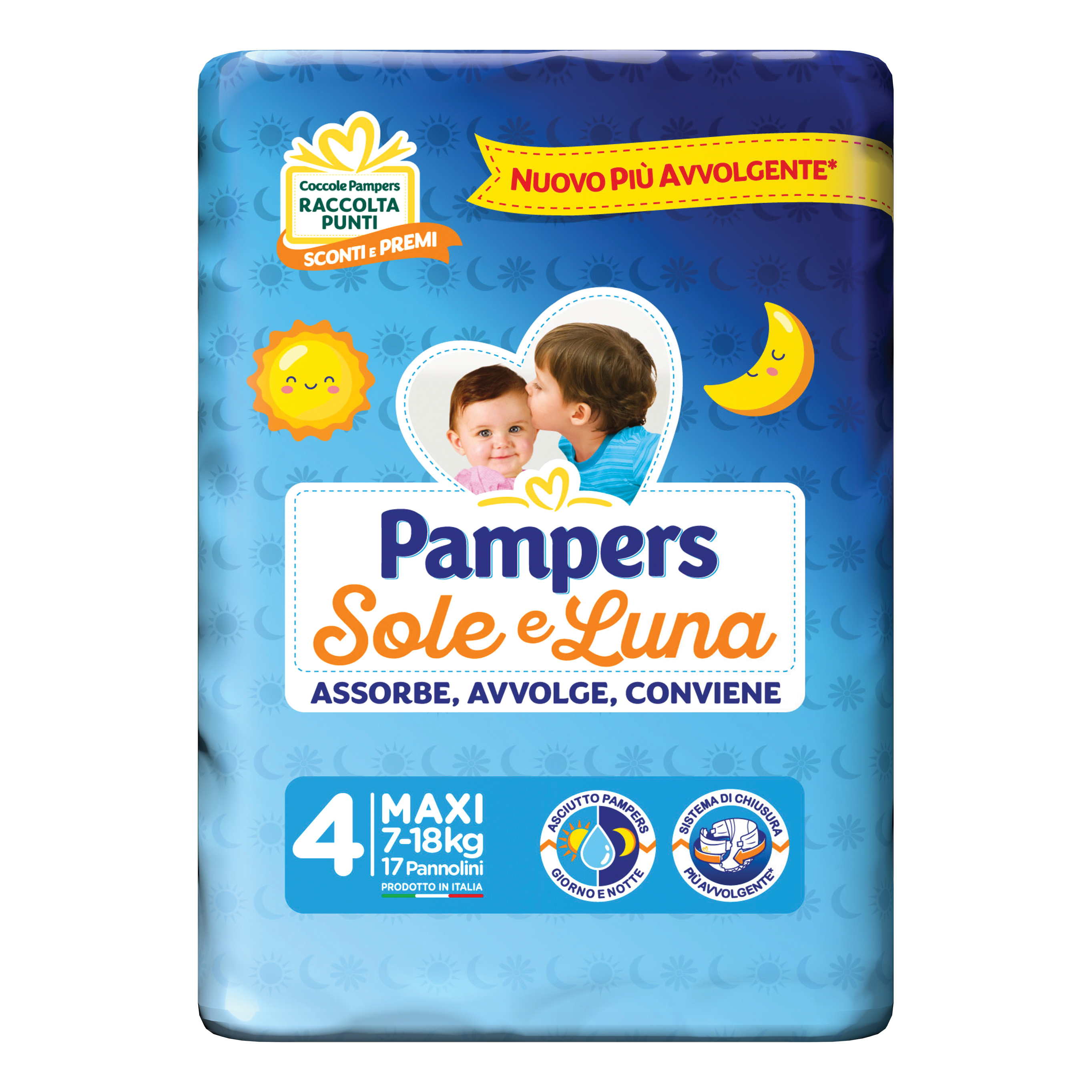 Pampers sole&luna maxi 17 pezzi