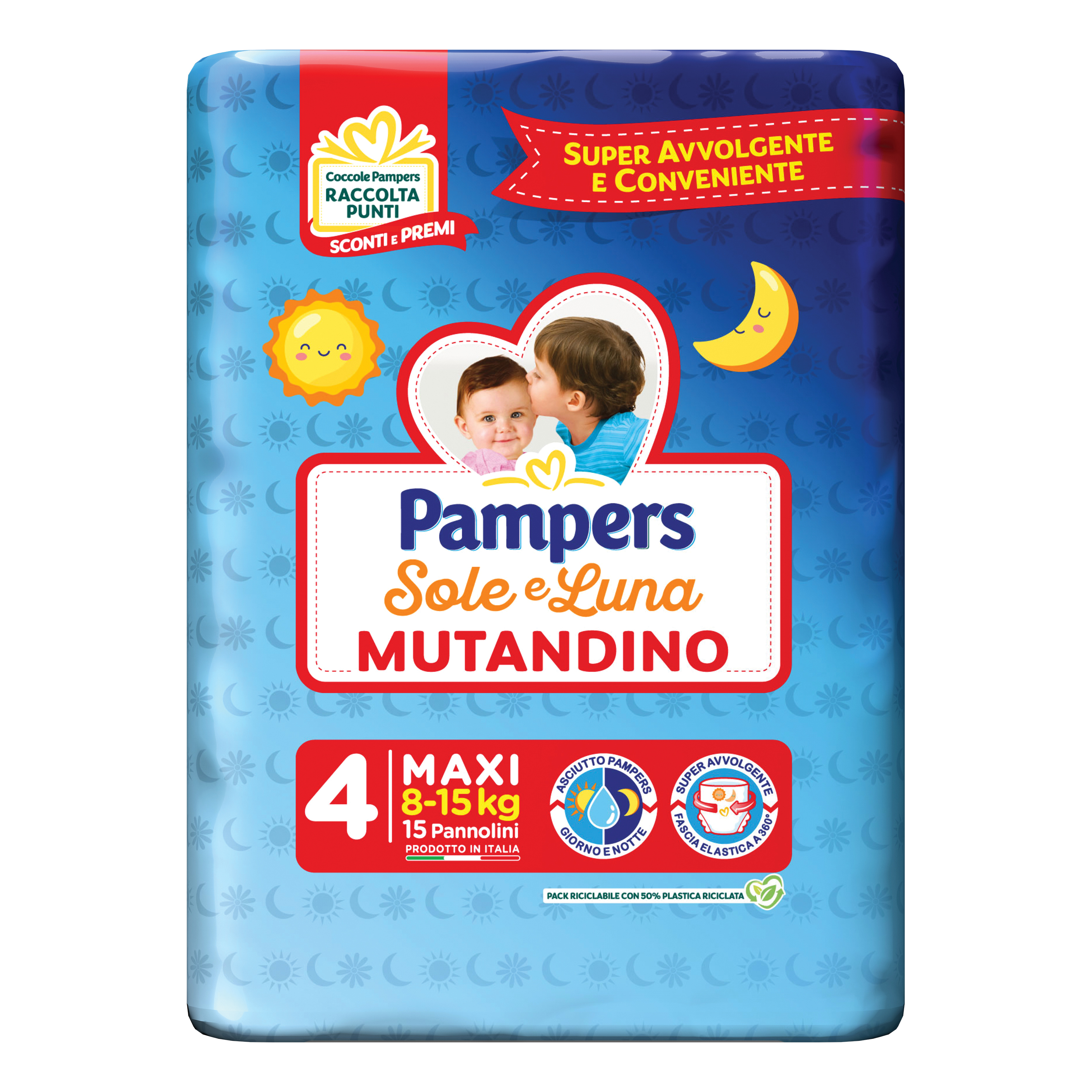 Pampers Sole Luna Mutandina Maxi 15 Pezzi