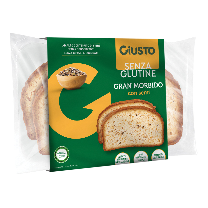 Giusto senza glutine gran morbido semi 300 g