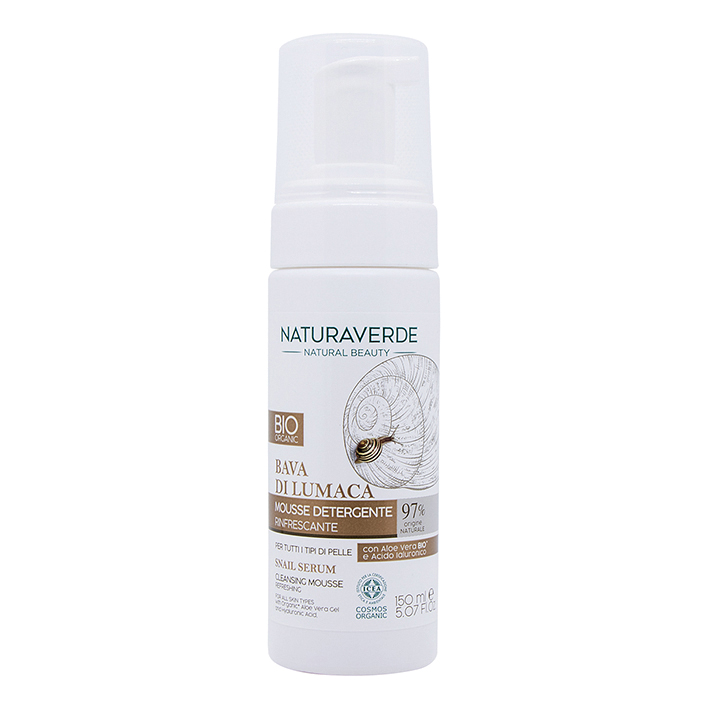 Natura verde bio bava di lumaca mousse detergente