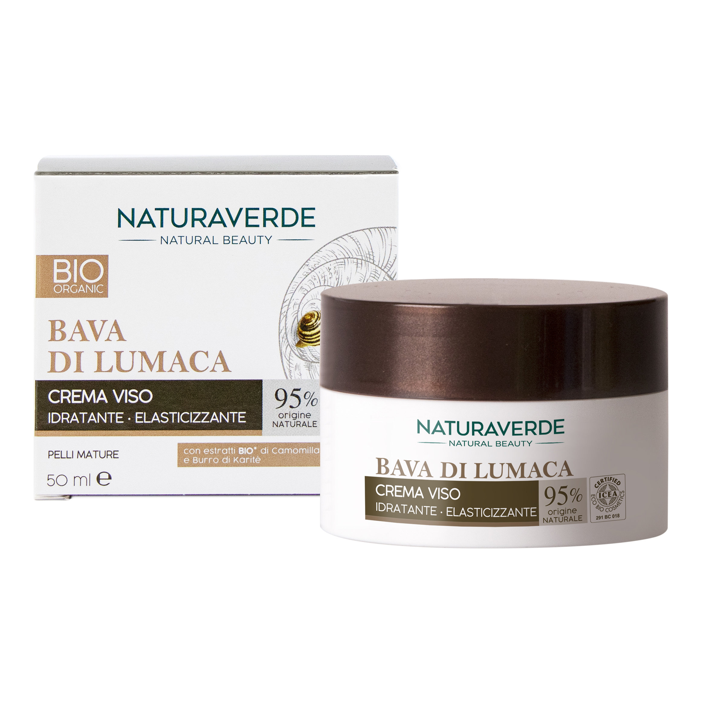 Natura verde bio bava di lumaca crema viso idratante intensiva