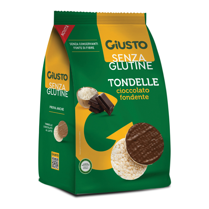 Giusto senza glutine tondelle al cioccolato fondente 60 g