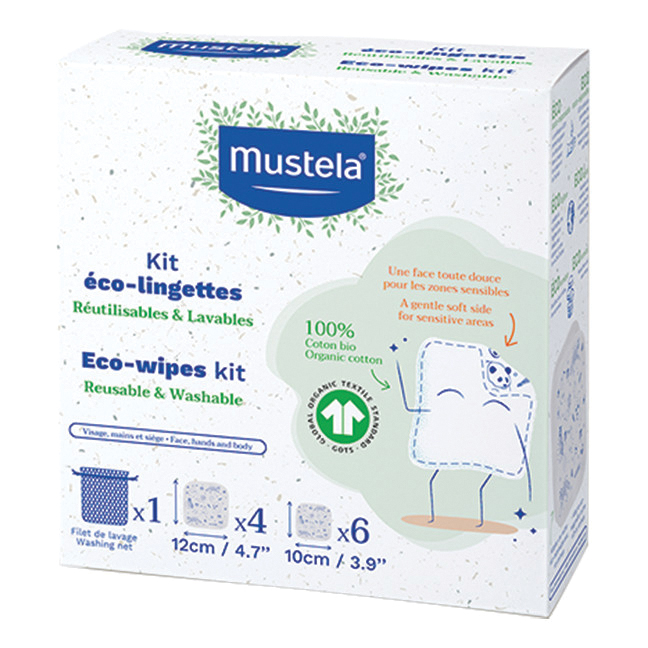 Mustela salviette lavabili 10 pezzi