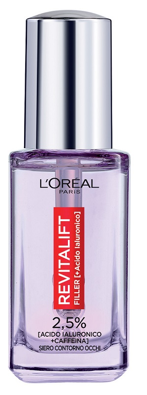 L'oreal paris revitalift filler + acido ialuronico 2,5% siero contorno occhi