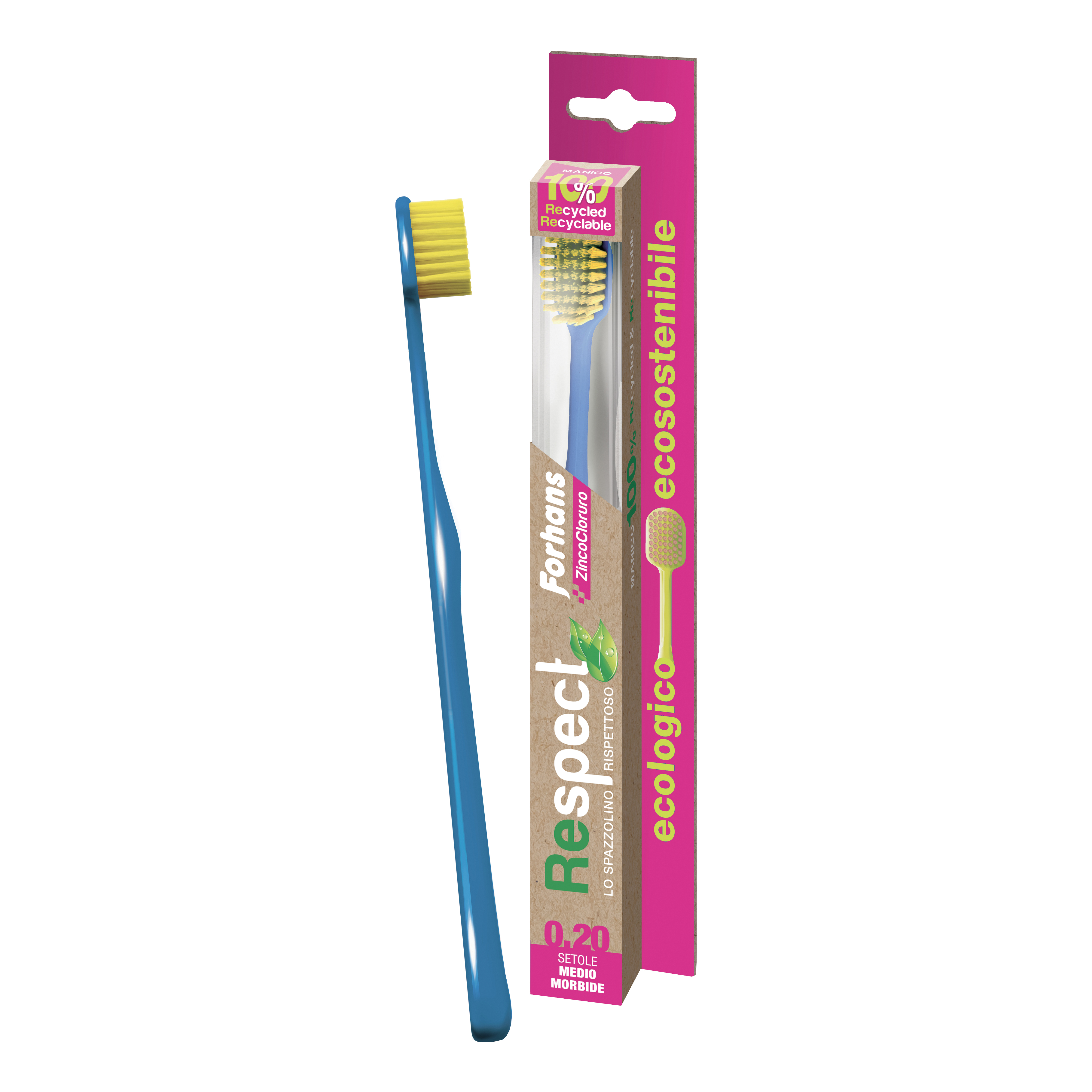 Forhans respect spazzolino ecologico 0,20 setole medie morbide