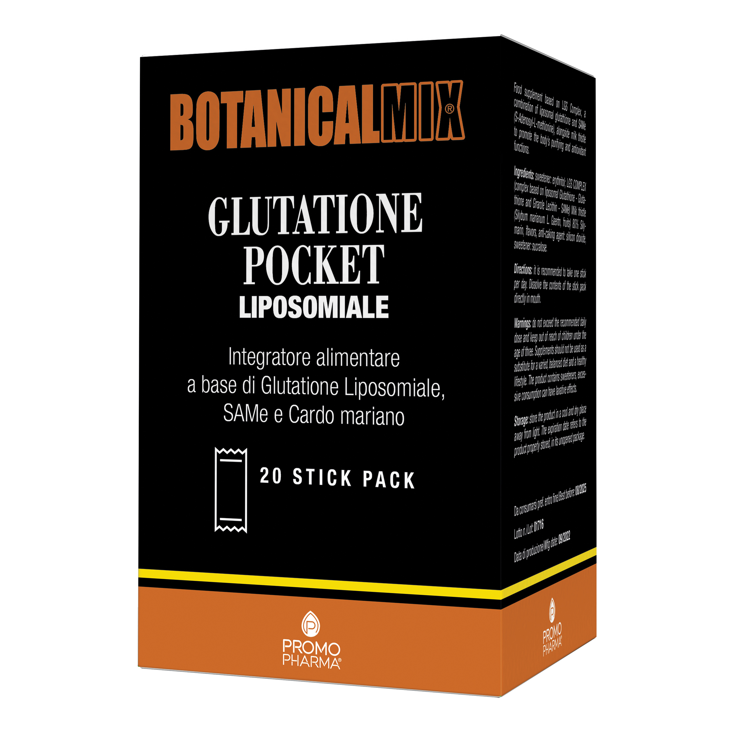 Botanicalmix glutatione pocket liposomiale 20 stick da 2 g