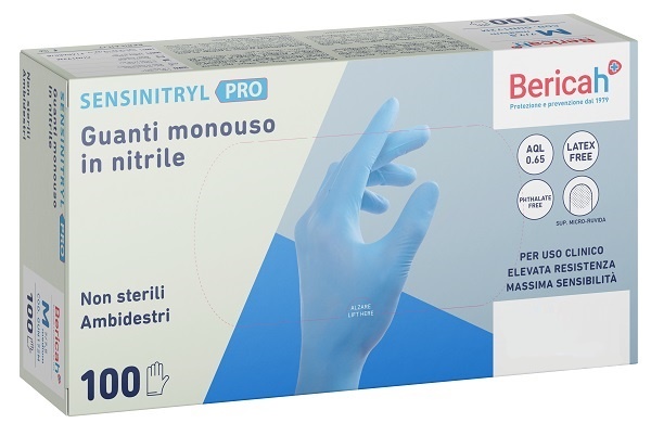 Guanto monouso sensinitryl pro in nitrile extra large 100 pezzi