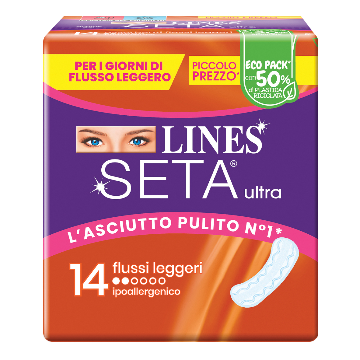 Lines Seta Ultra Flussi Leggeri 14 Pezzi